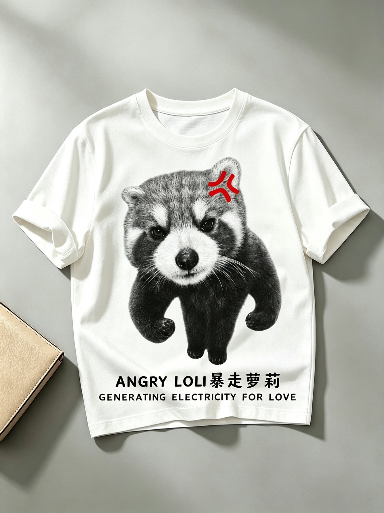 White Printed Round Neck Regular T-Shirt