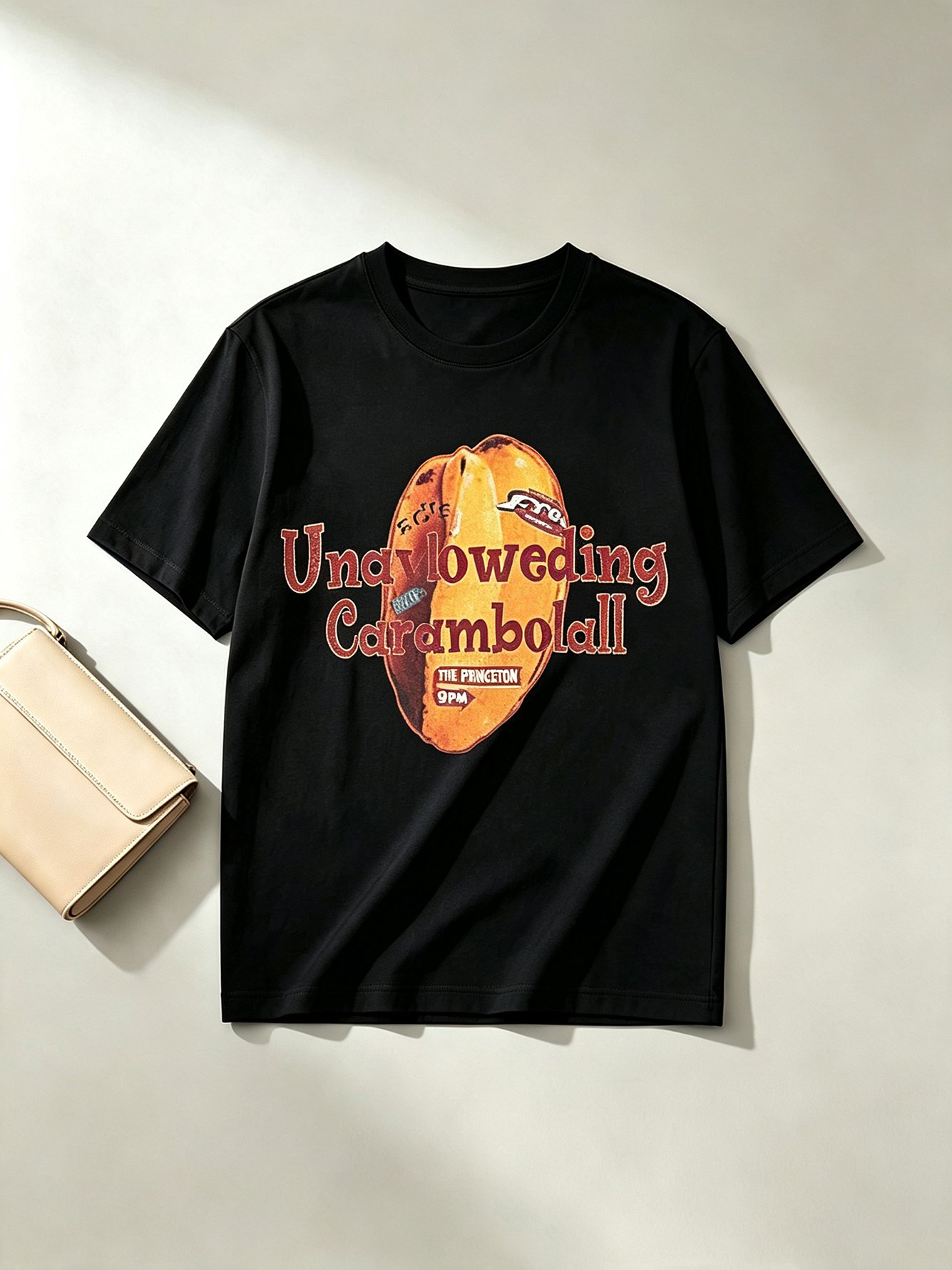 Black Printed Round Neck Regular T-Shirt