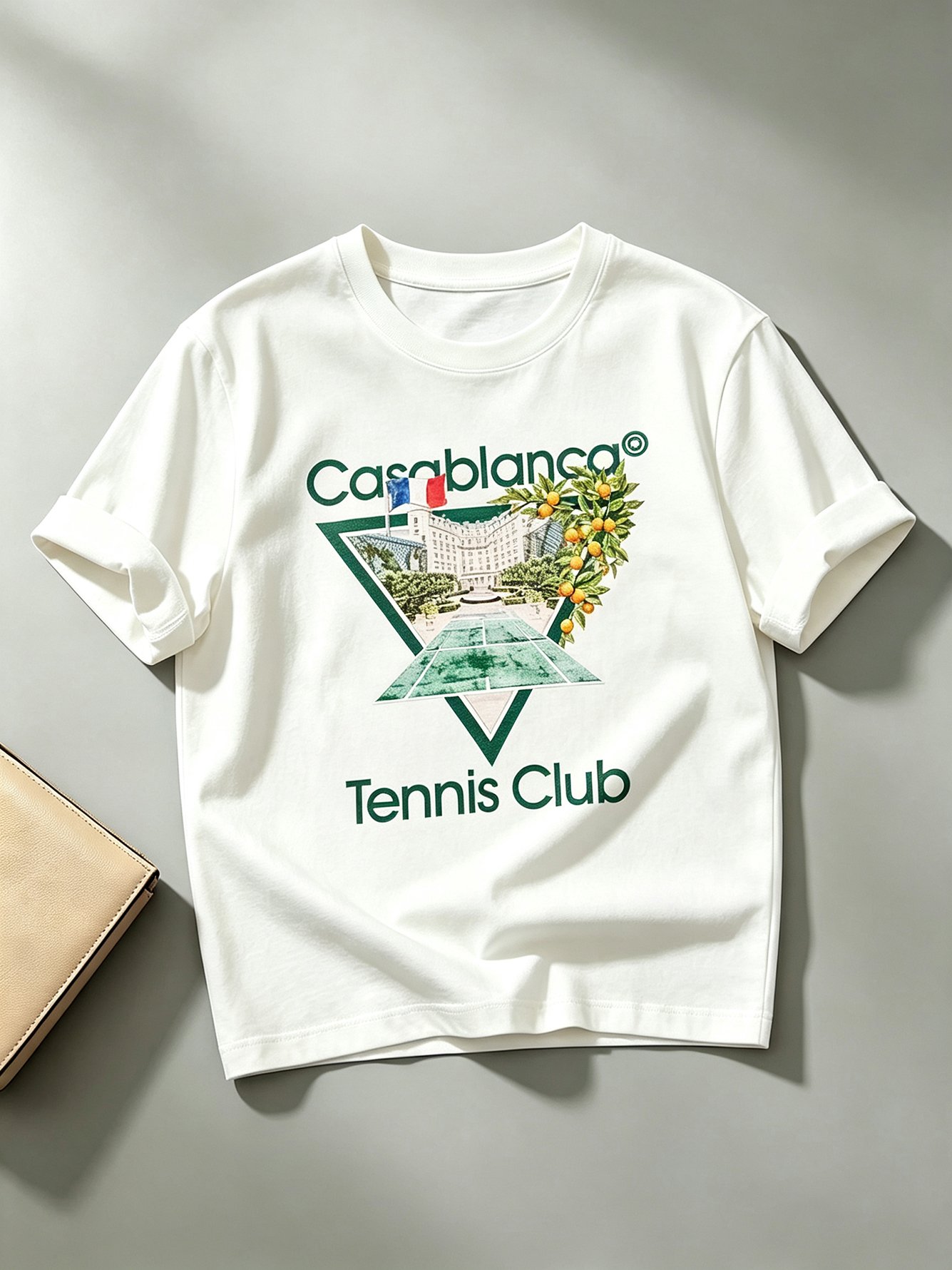 White Printed Round Neck Regular T-Shirt