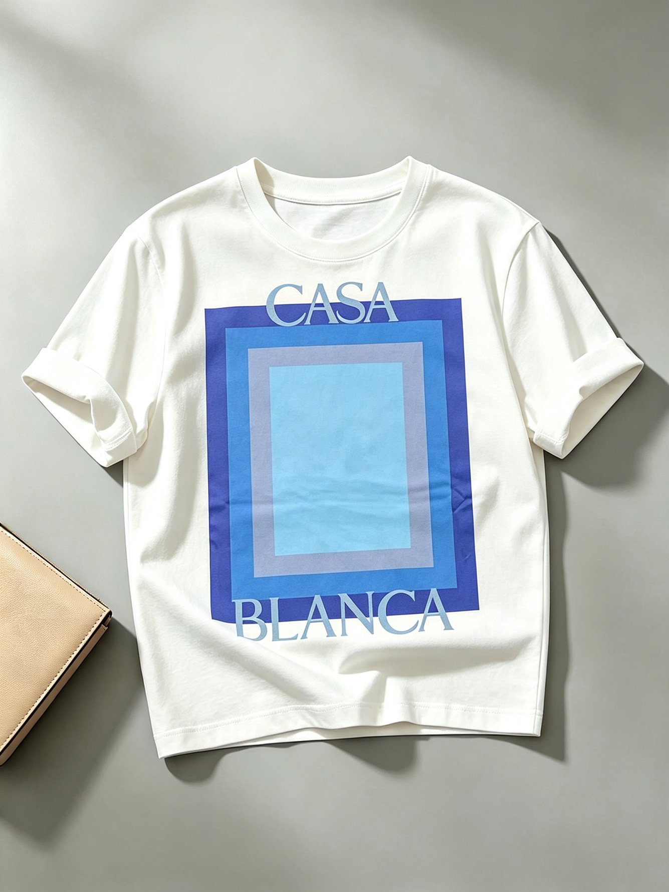 White Printed Round Neck Regular T-Shirt