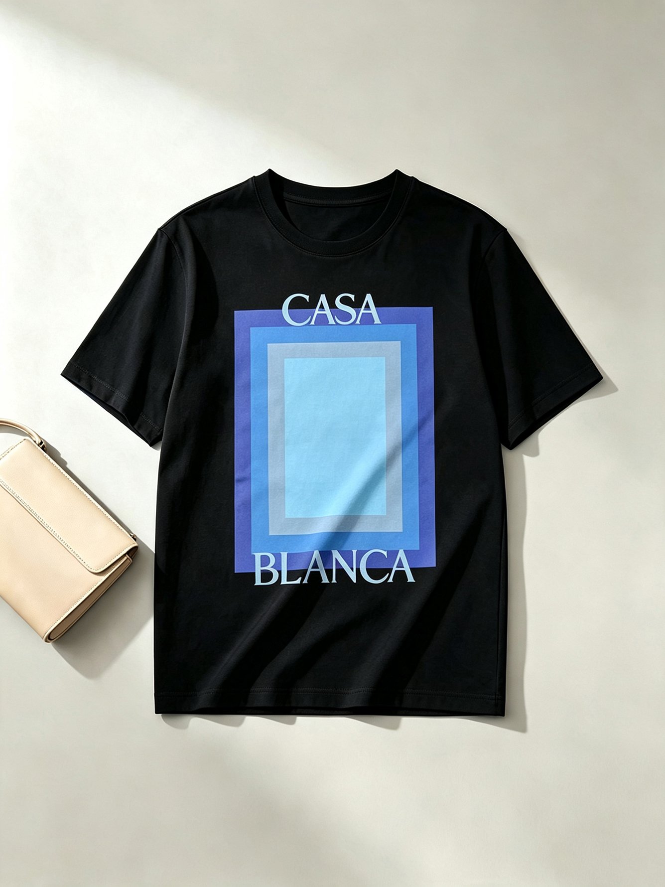 Black Printed Round Neck Regular T-Shirt