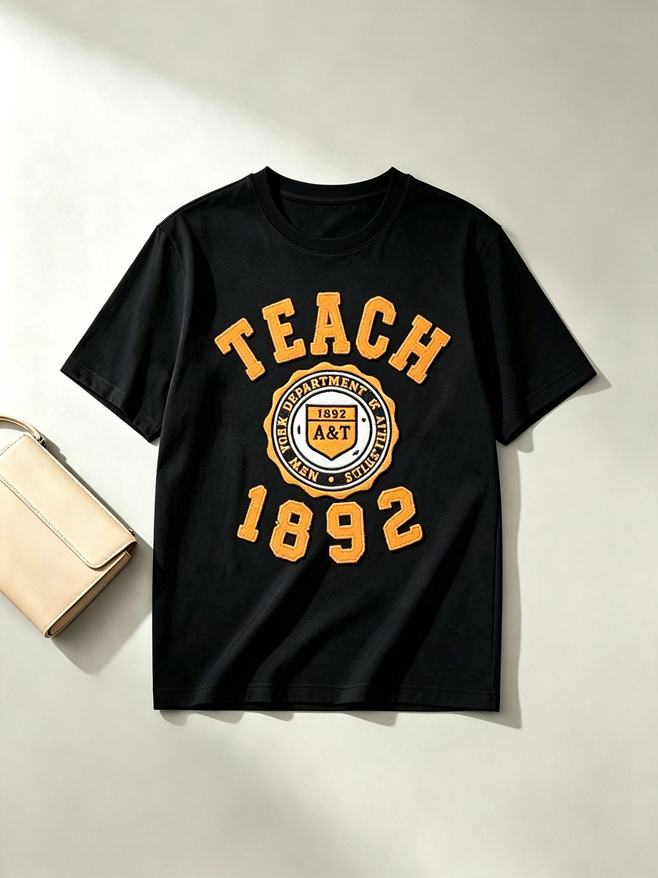 Black Printed Round Neck Regular T-Shirt