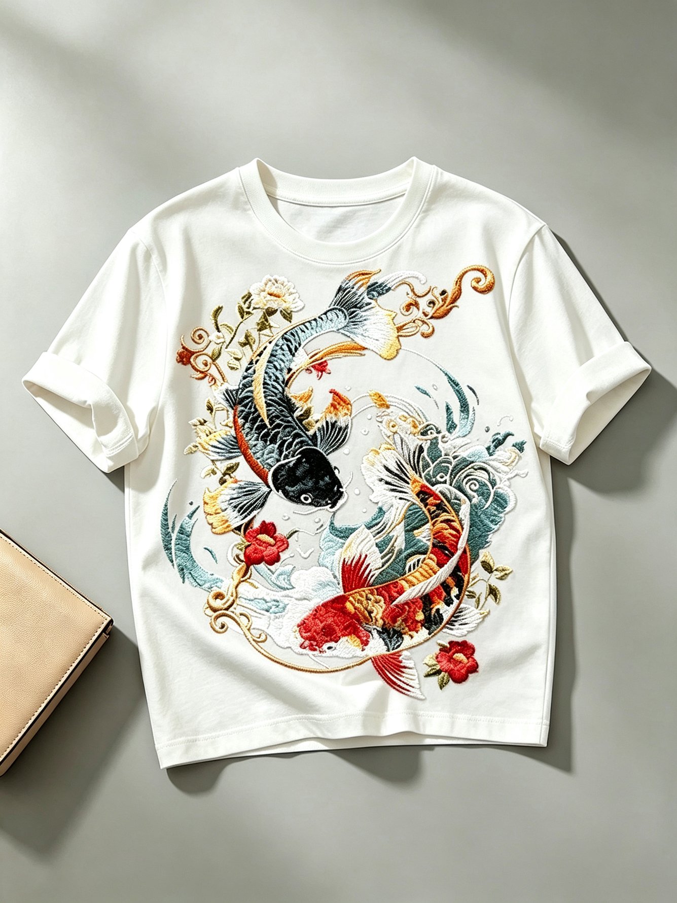 White Printed Round Neck Regular T-Shirt
