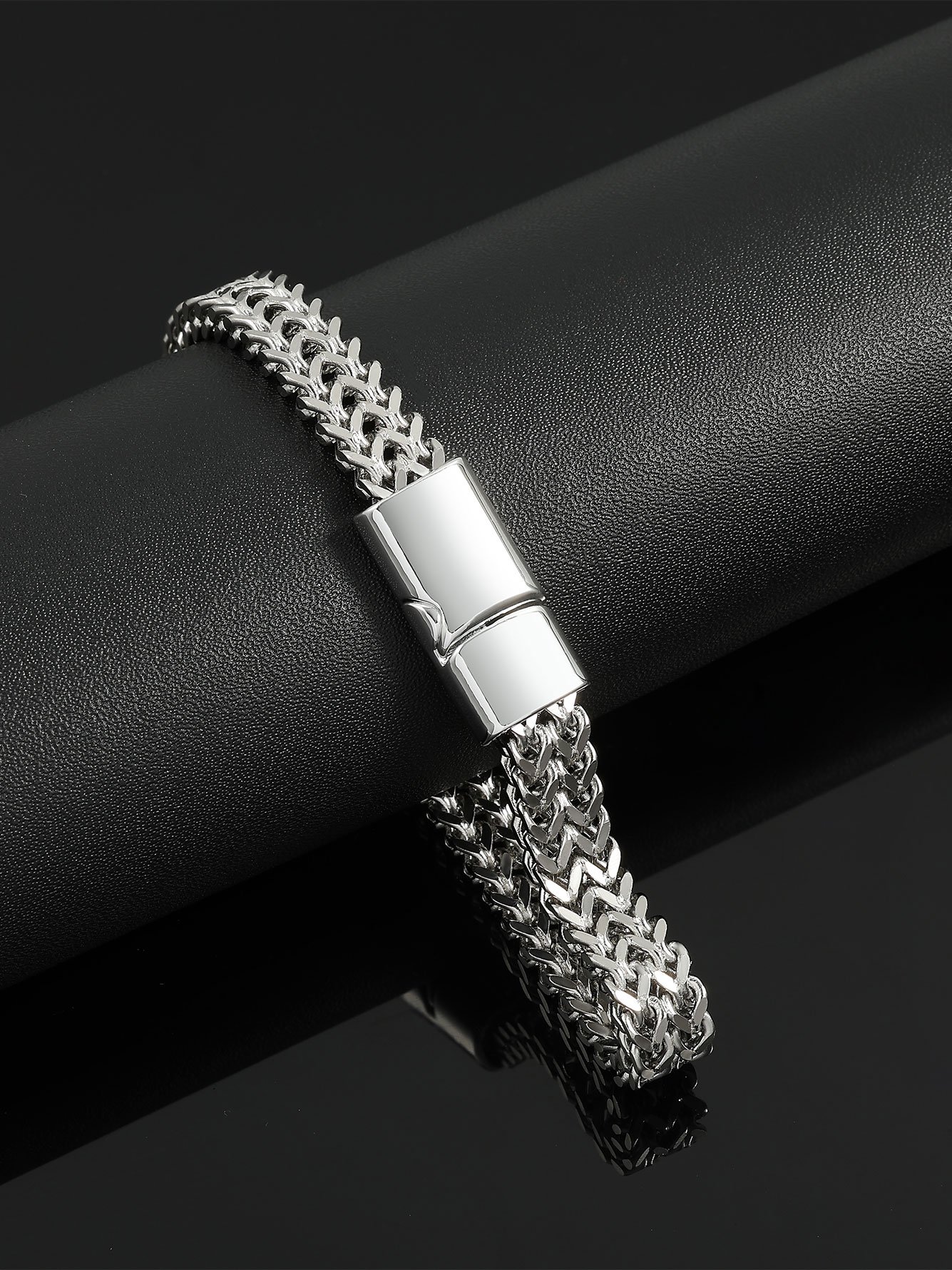 Silver Link Bracelet for Women - Casual Style
