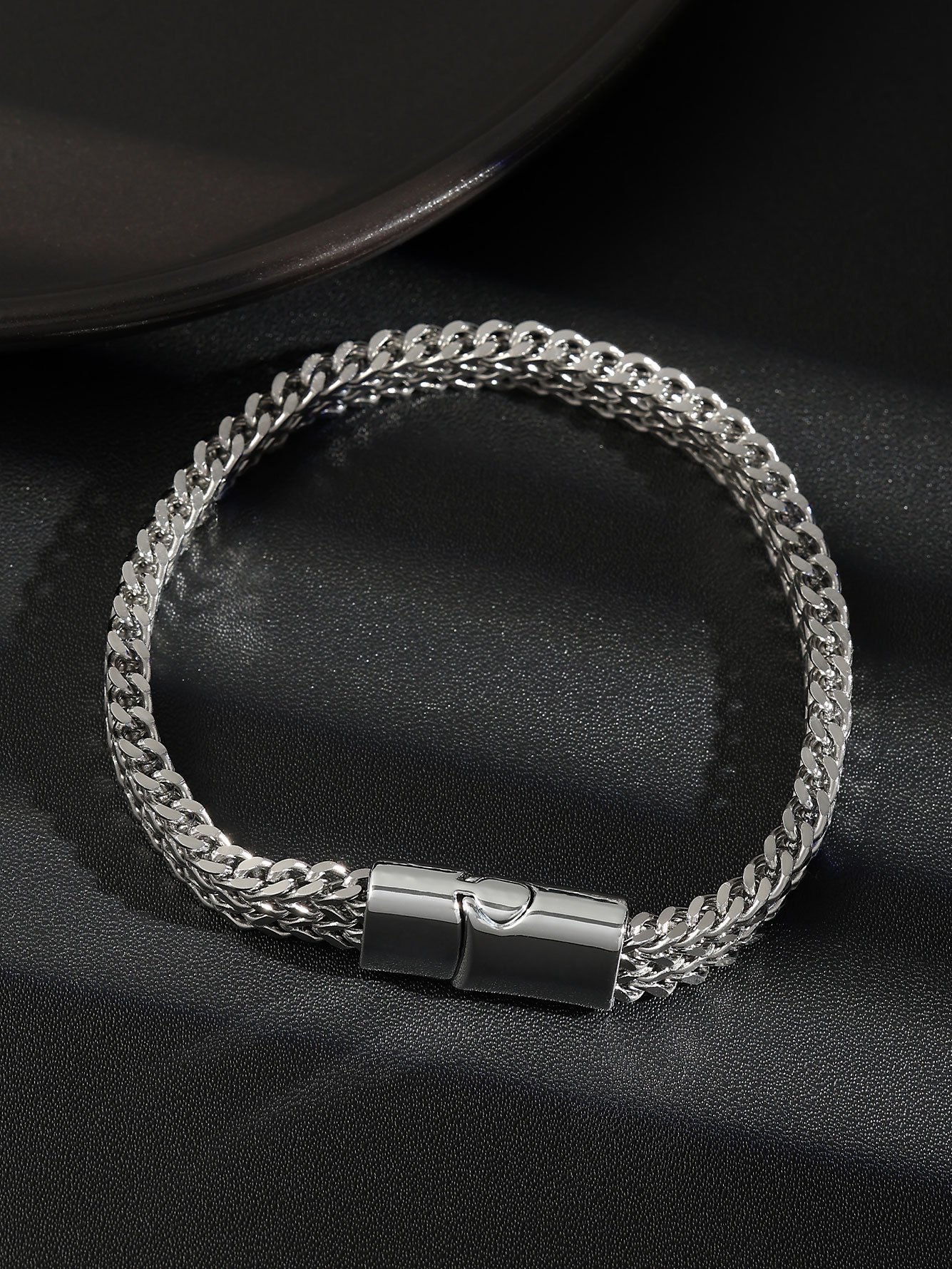 Silver Link Bracelet for Women - Casual Style