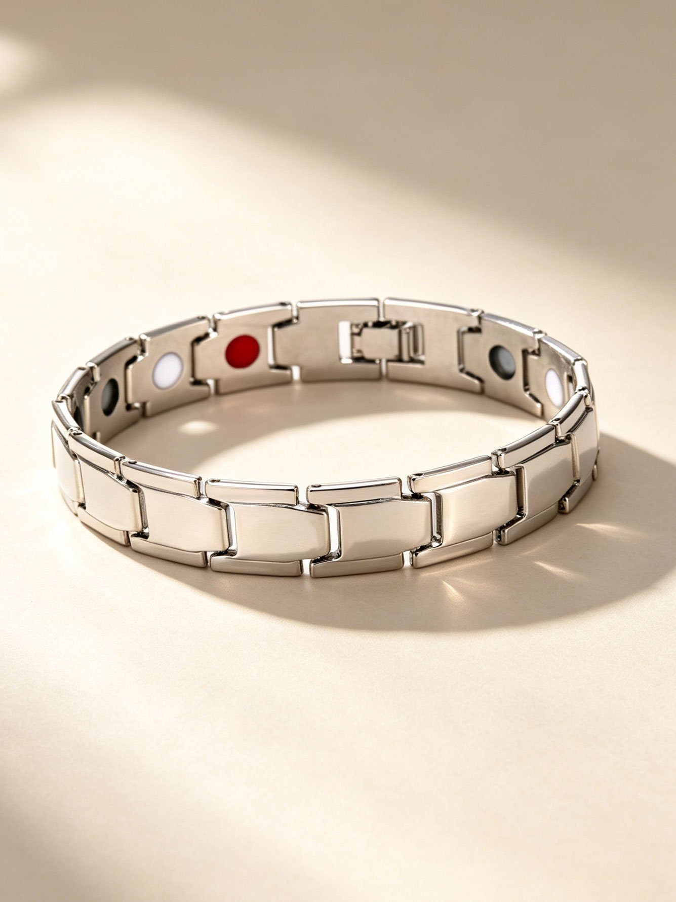 Silver Solid Link Bracelet