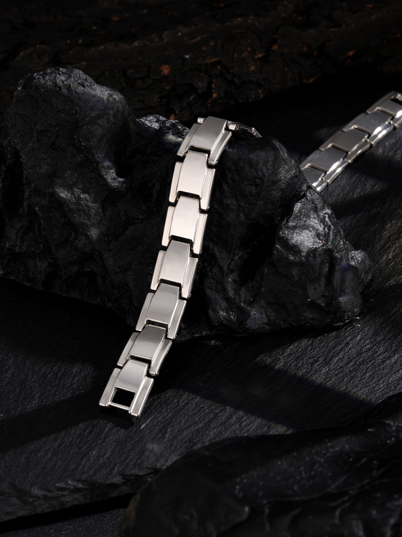 Silver Solid Link Bracelet