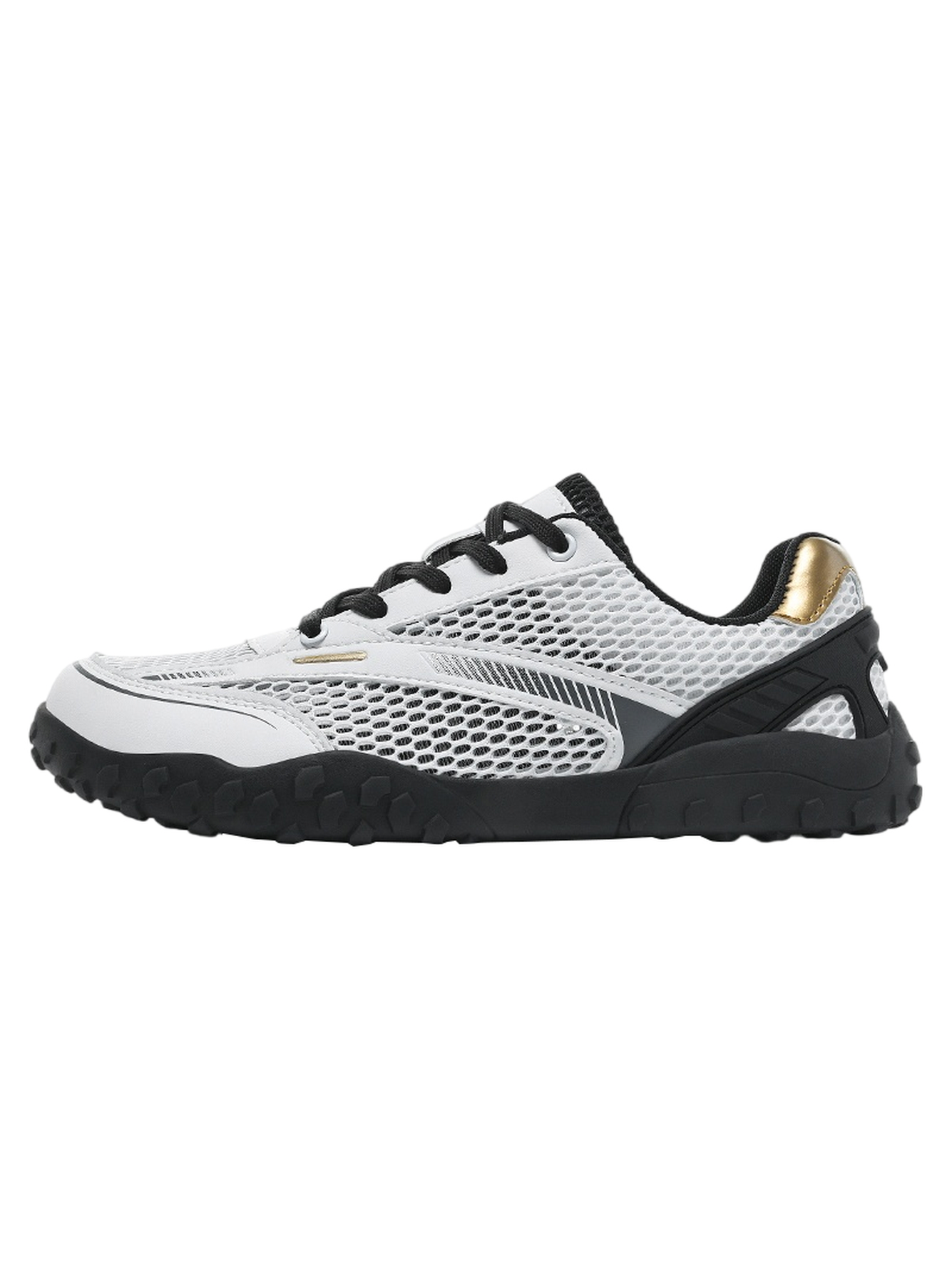 White Plain Lace Ups Sneakers