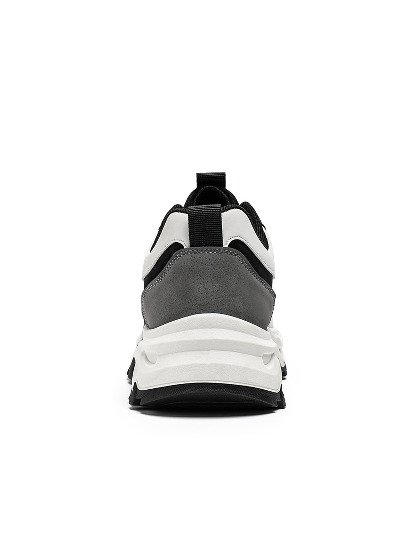 Mens Casual Sports Sneakers - White and Grey Trendy Footwear