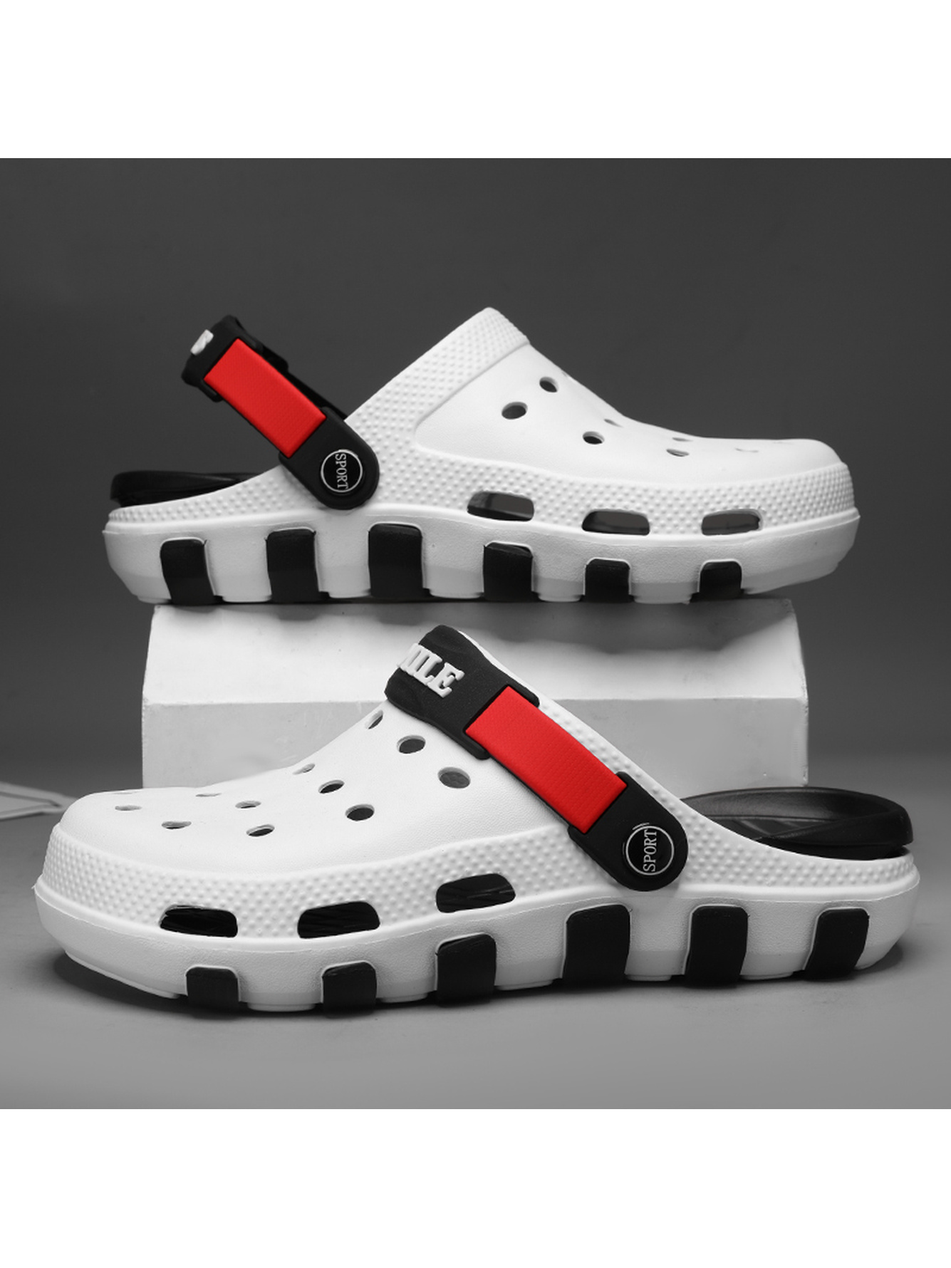 White Plain Slip Clogs