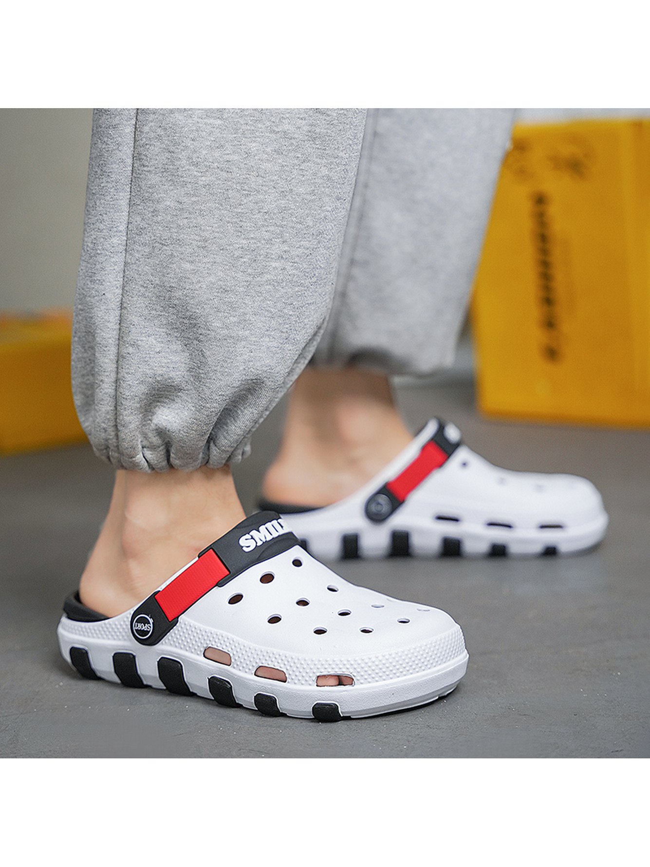 White Plain Slip Clogs