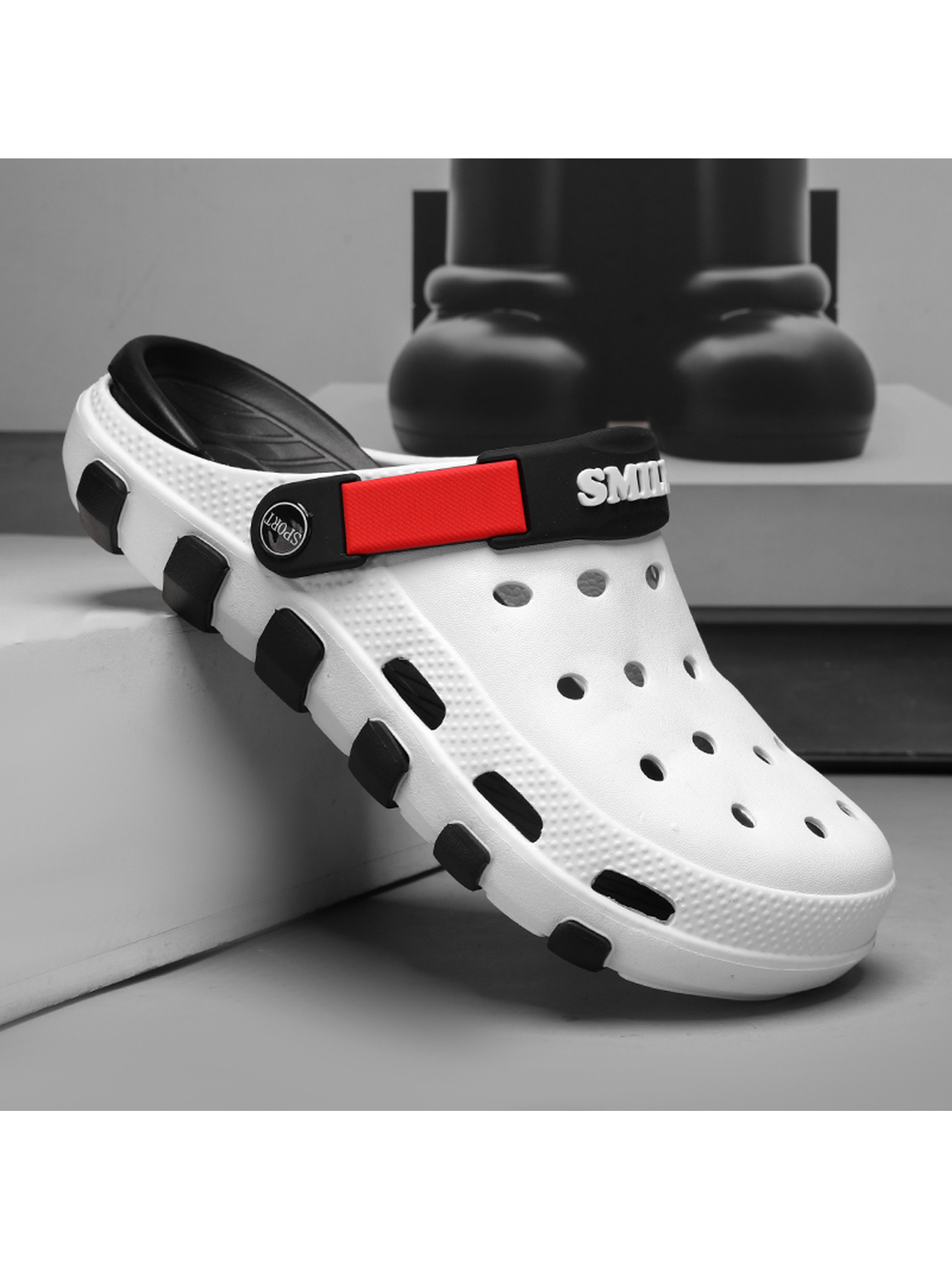 White Plain Slip Clogs