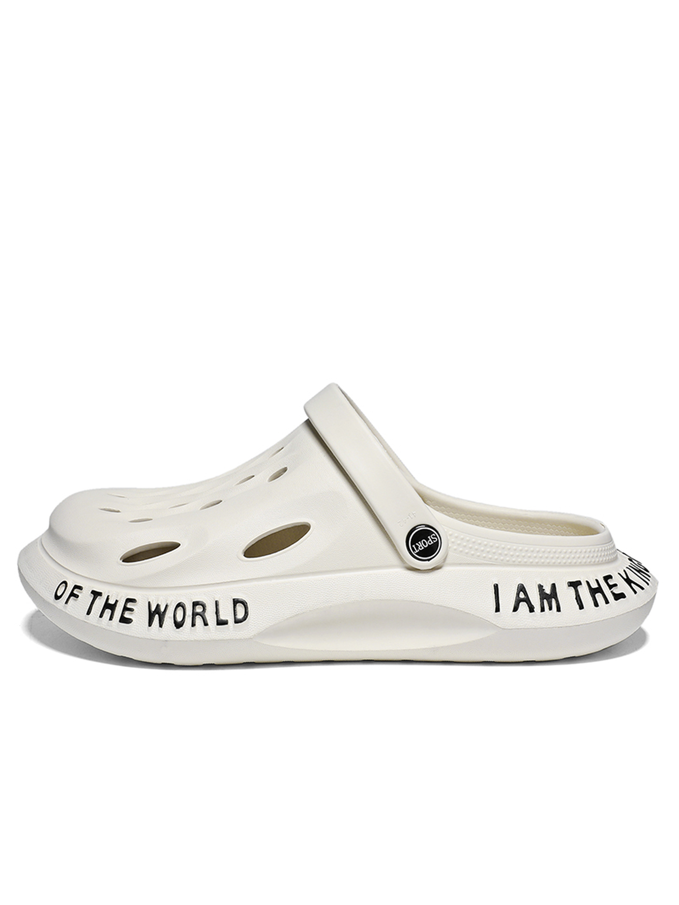 Off White Plain Slip On Sandals
