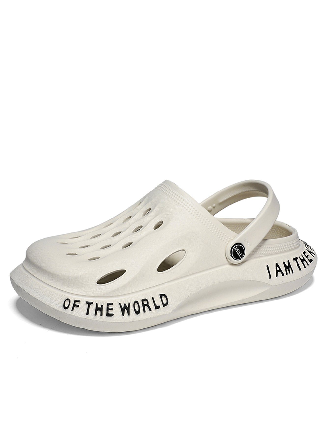 Off White Plain Slip On Sandals