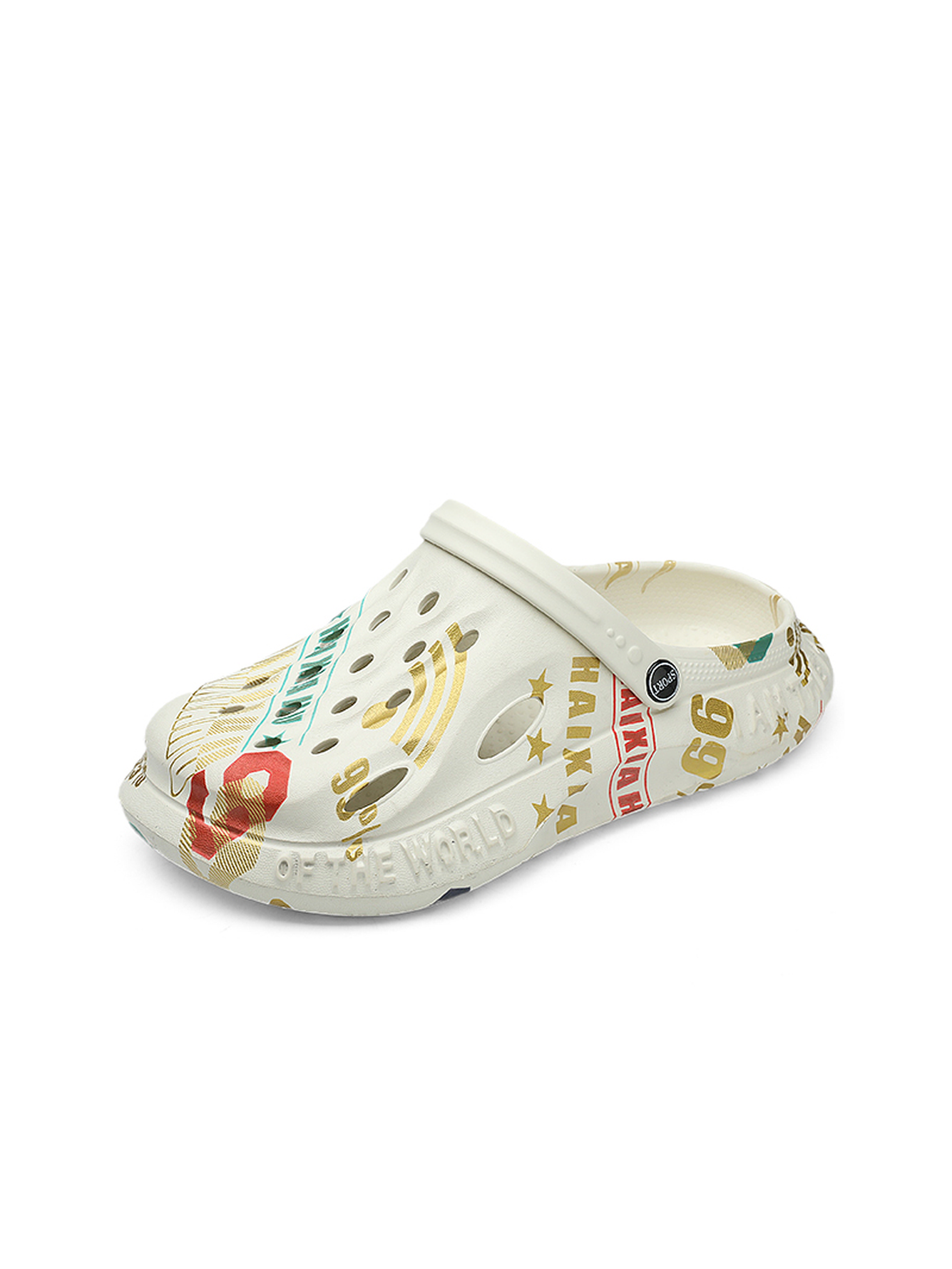 Off White Plain Slip On Sandals