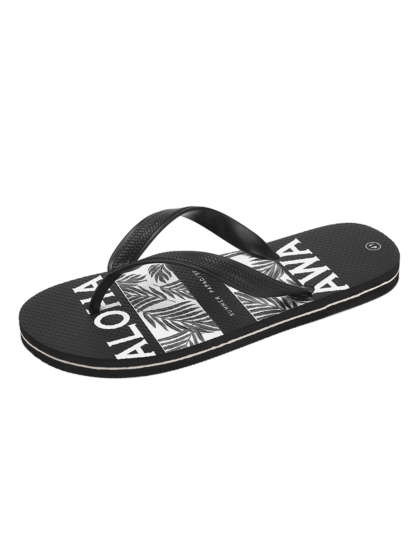 Black Plain Slip On Flip Flop