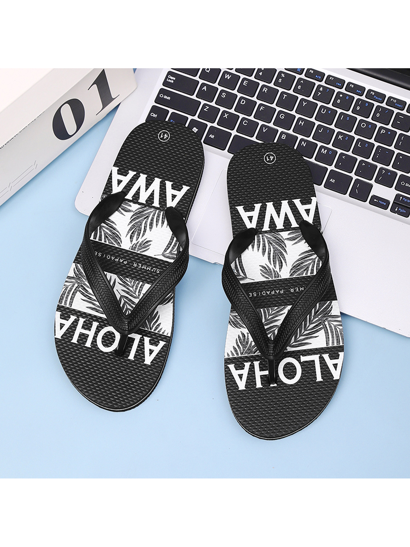 Black Plain Slip On Flip Flop