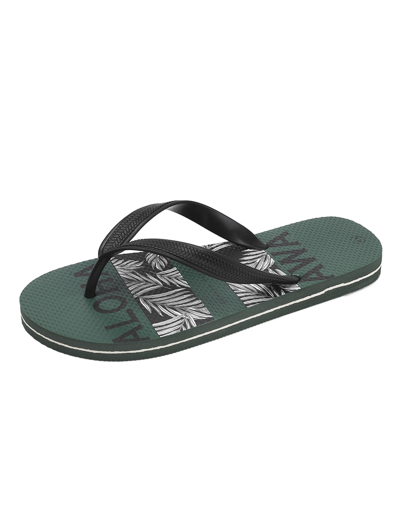 Green Plain Slip On Flip Flop