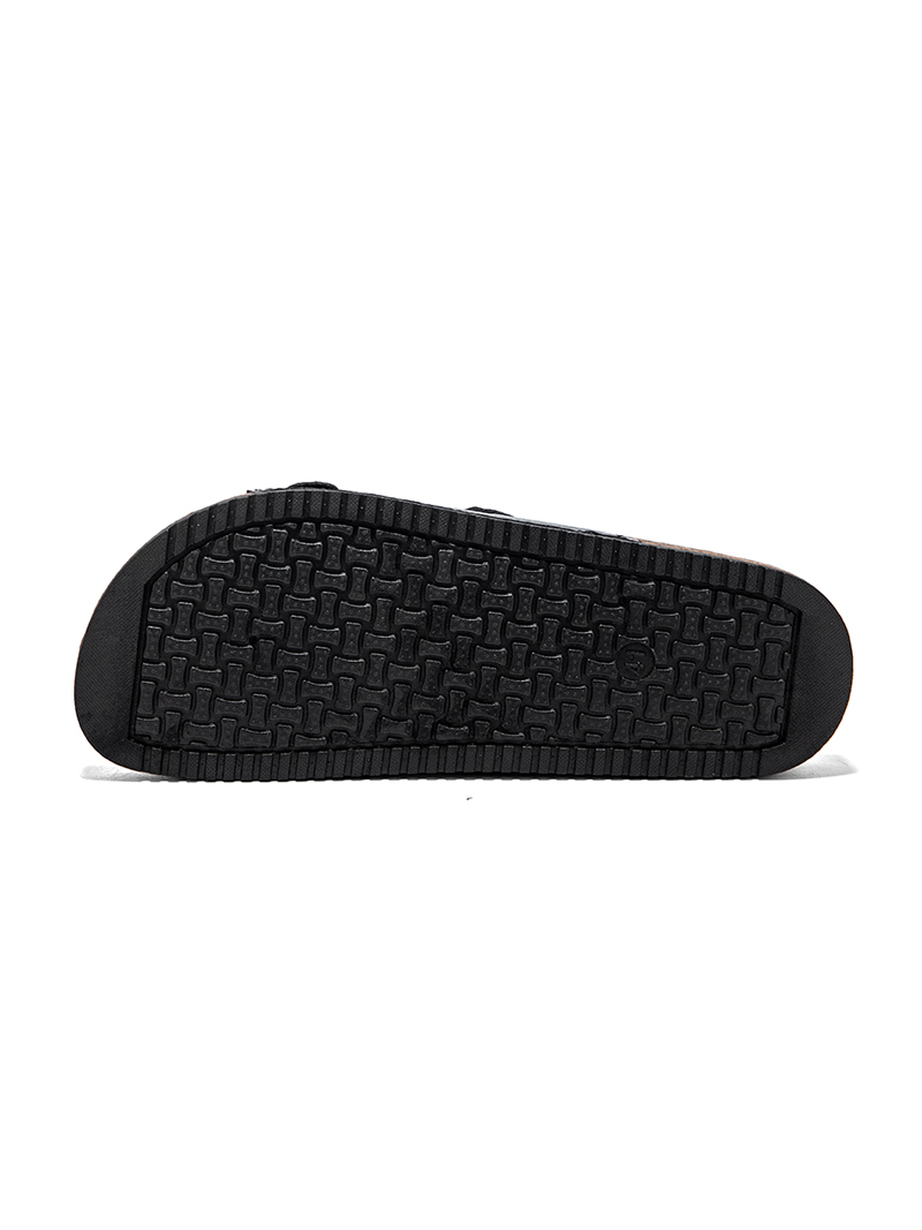 Black Plain Buckle Slides