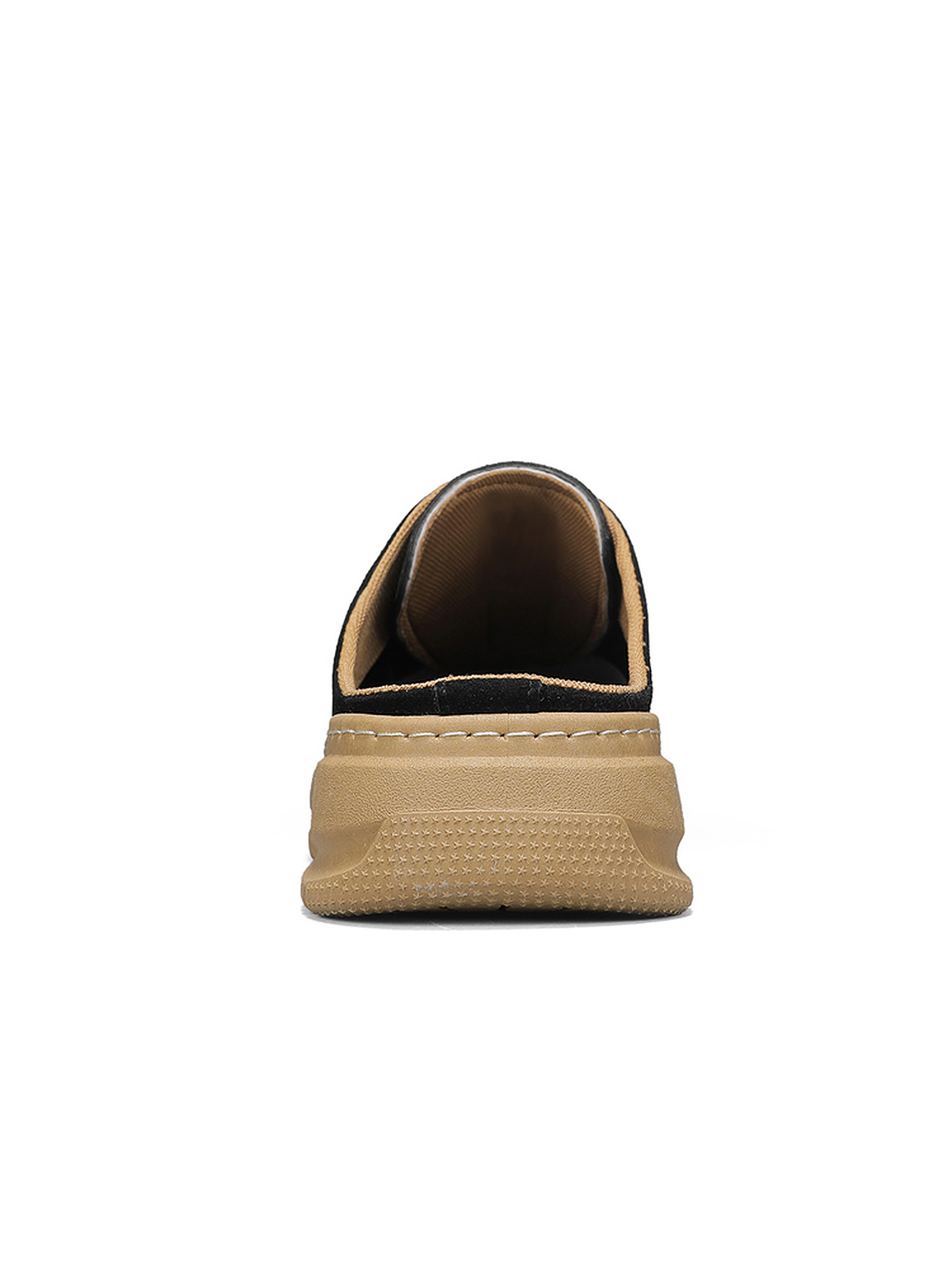 Black Plain Slip On Mules