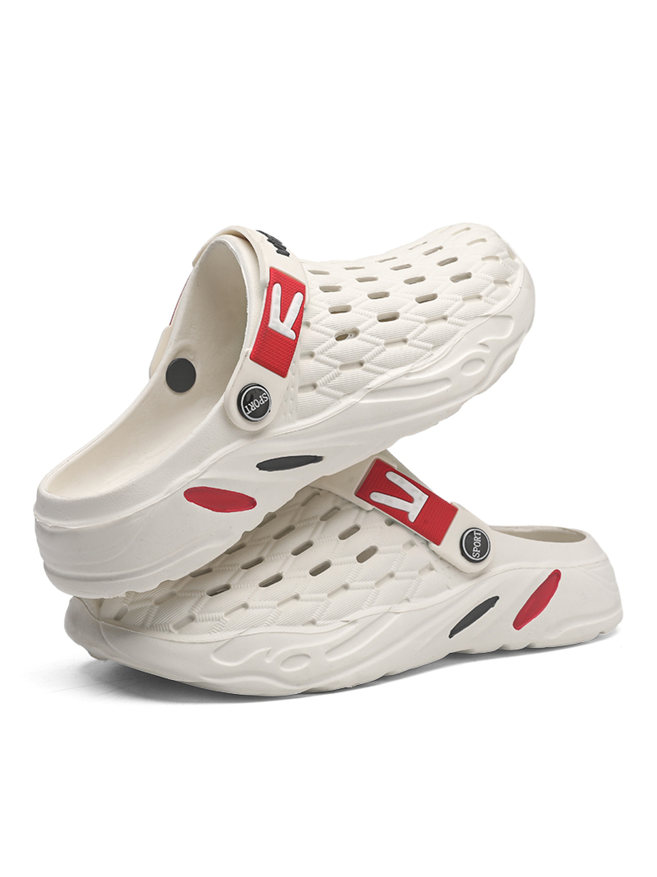 White Plain Slip On Sandals