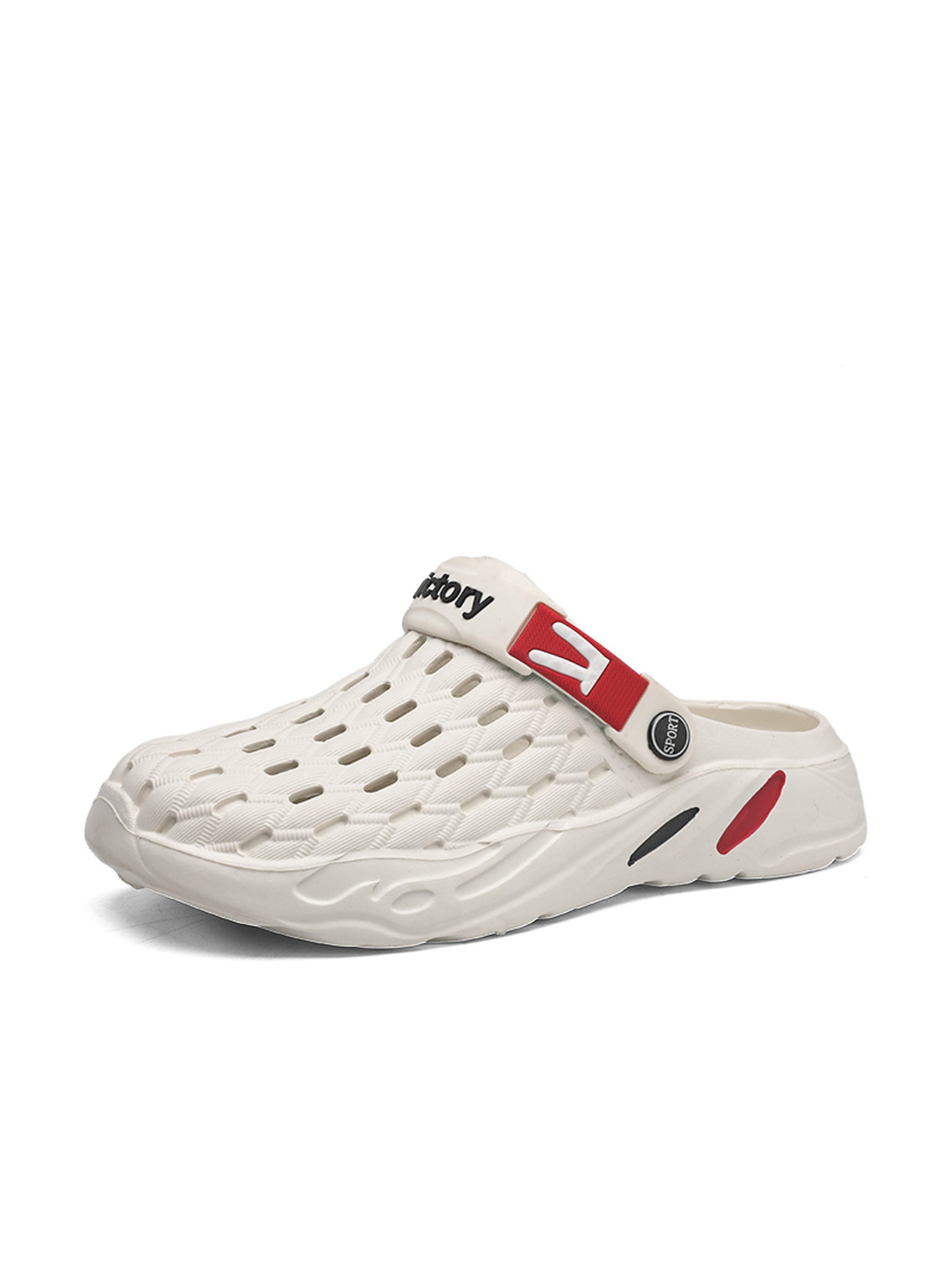 White Plain Slip On Sandals