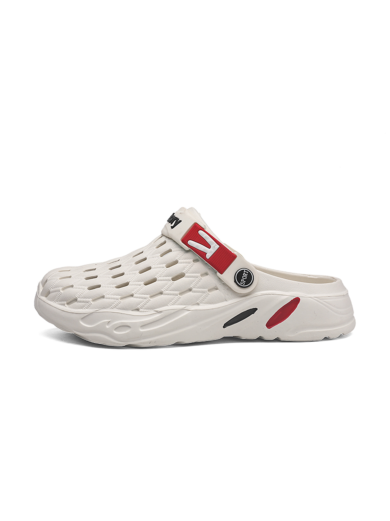 White Plain Slip On Sandals