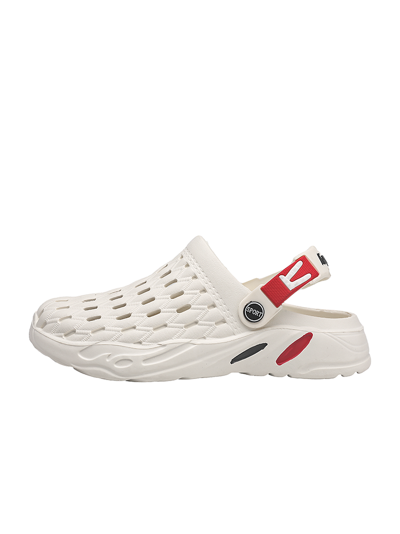 White Plain Slip On Sandals