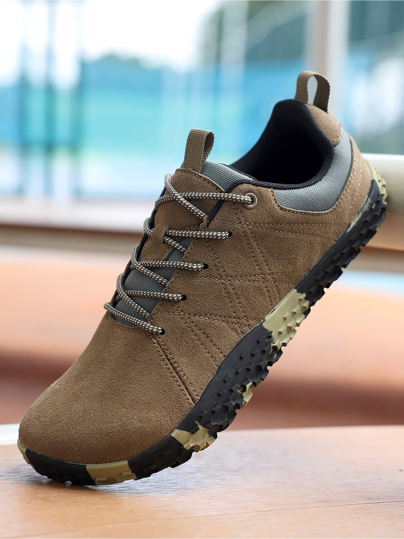 Mens Beige Casual Comfort Shoes - Stylish Everyday Footwear