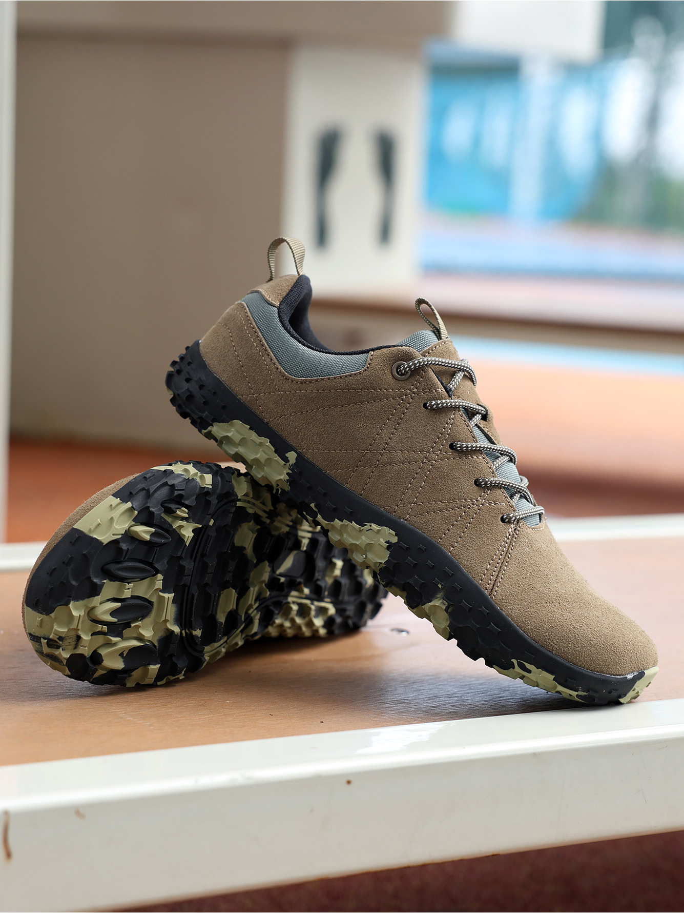 Mens Beige Casual Comfort Shoes - Stylish Everyday Footwear