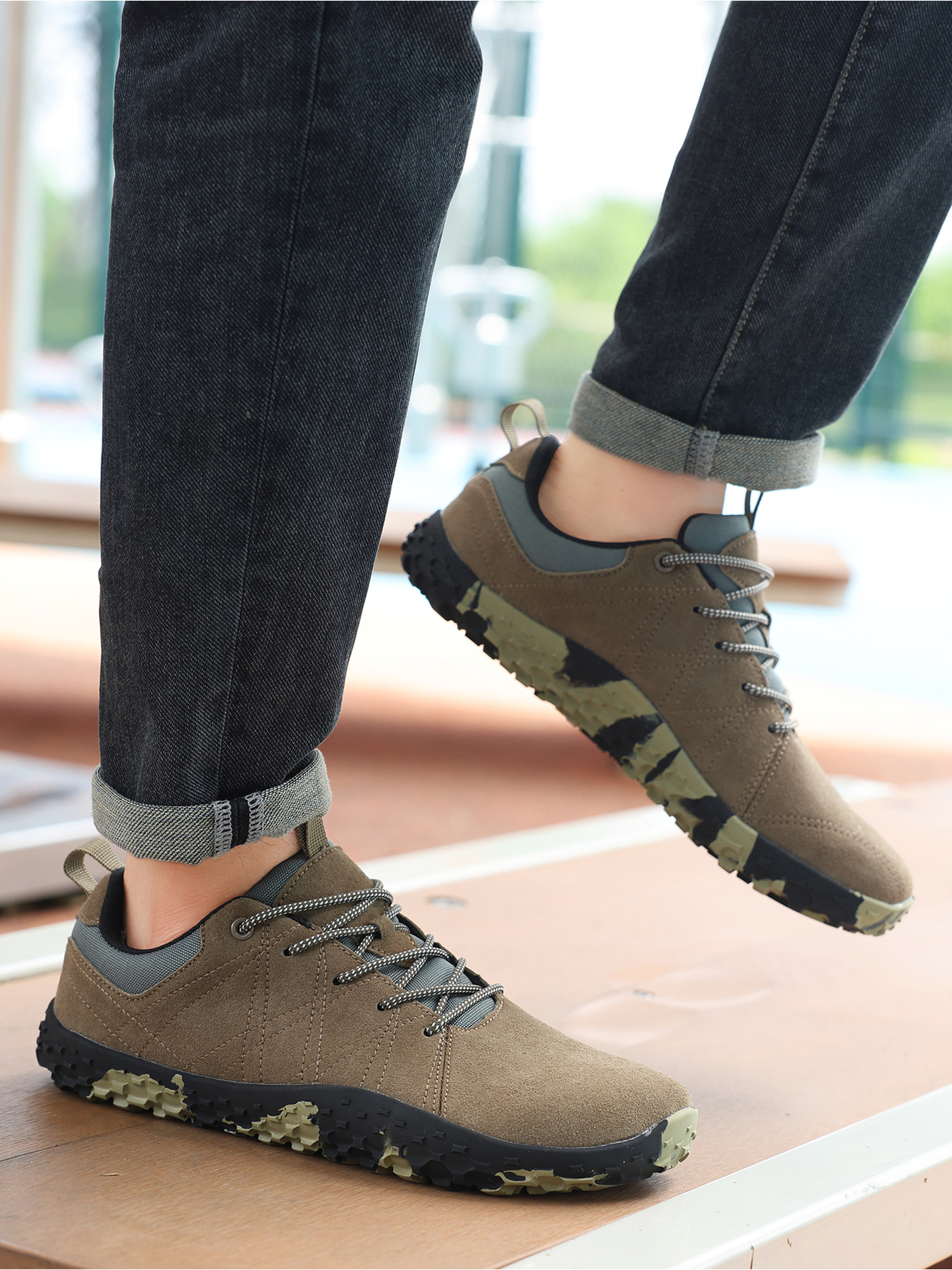 Mens Beige Casual Comfort Shoes - Stylish Everyday Footwear