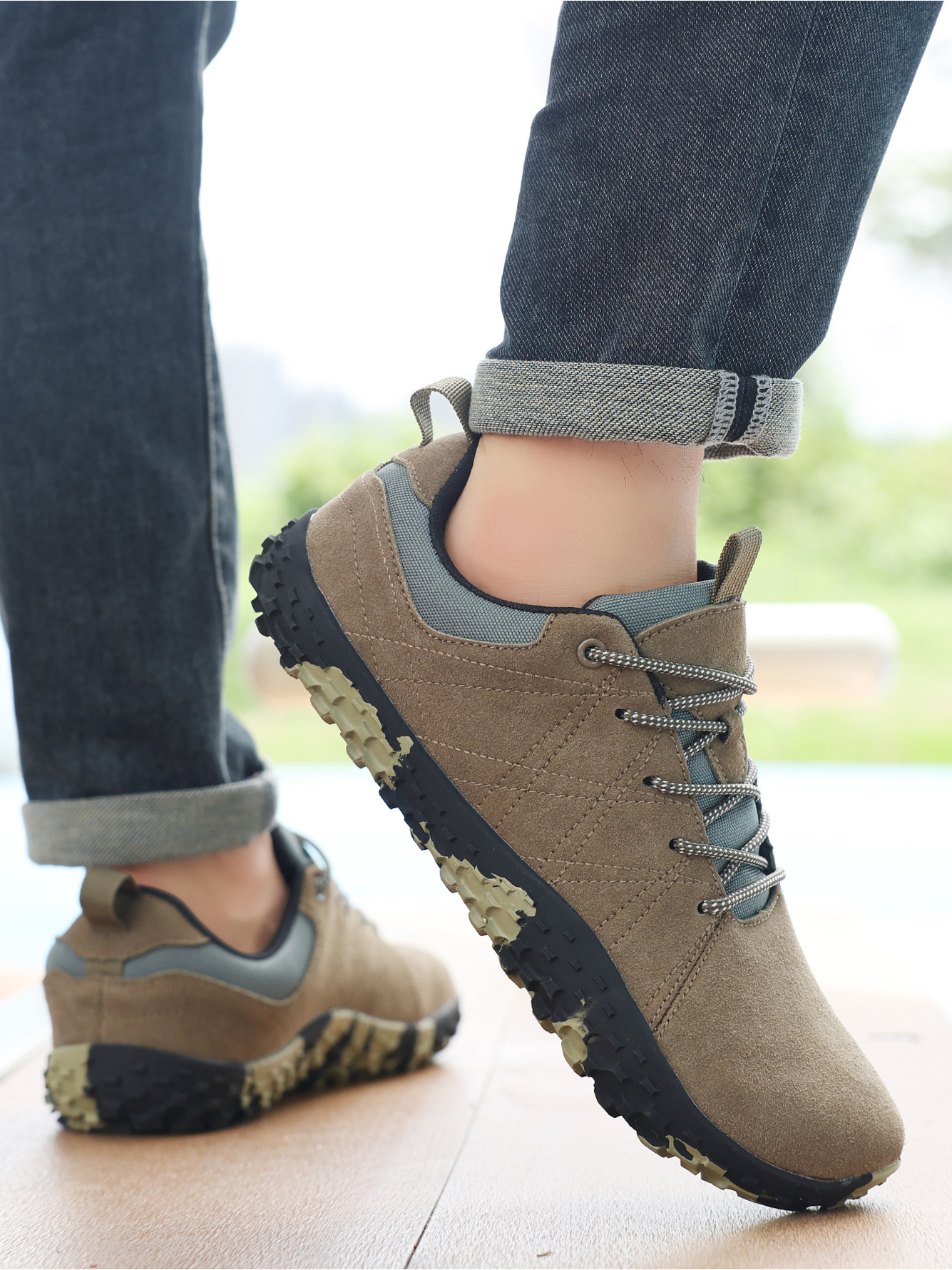 Mens Beige Casual Comfort Shoes - Stylish Everyday Footwear