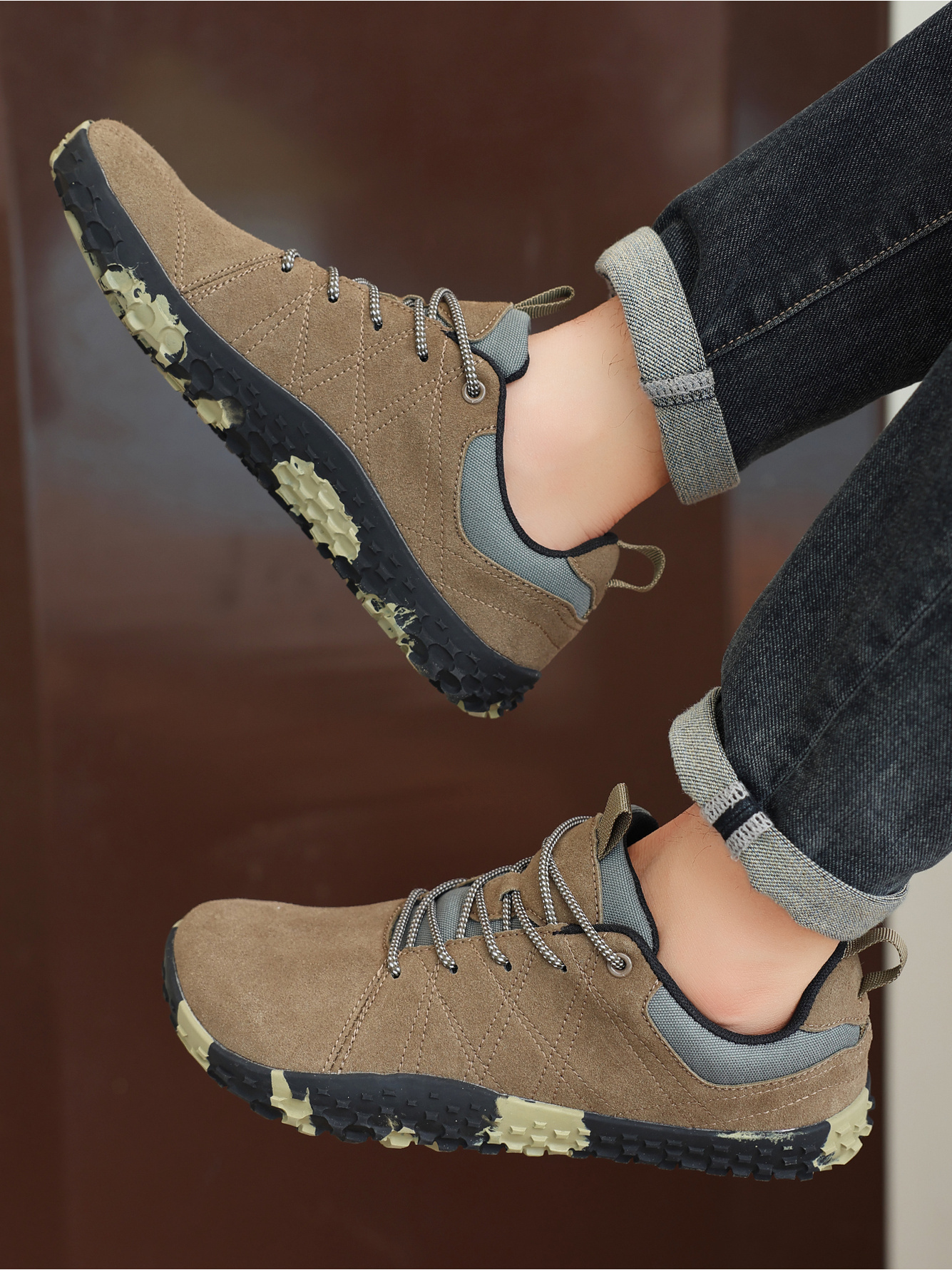 Mens Beige Casual Comfort Shoes - Stylish Everyday Footwear