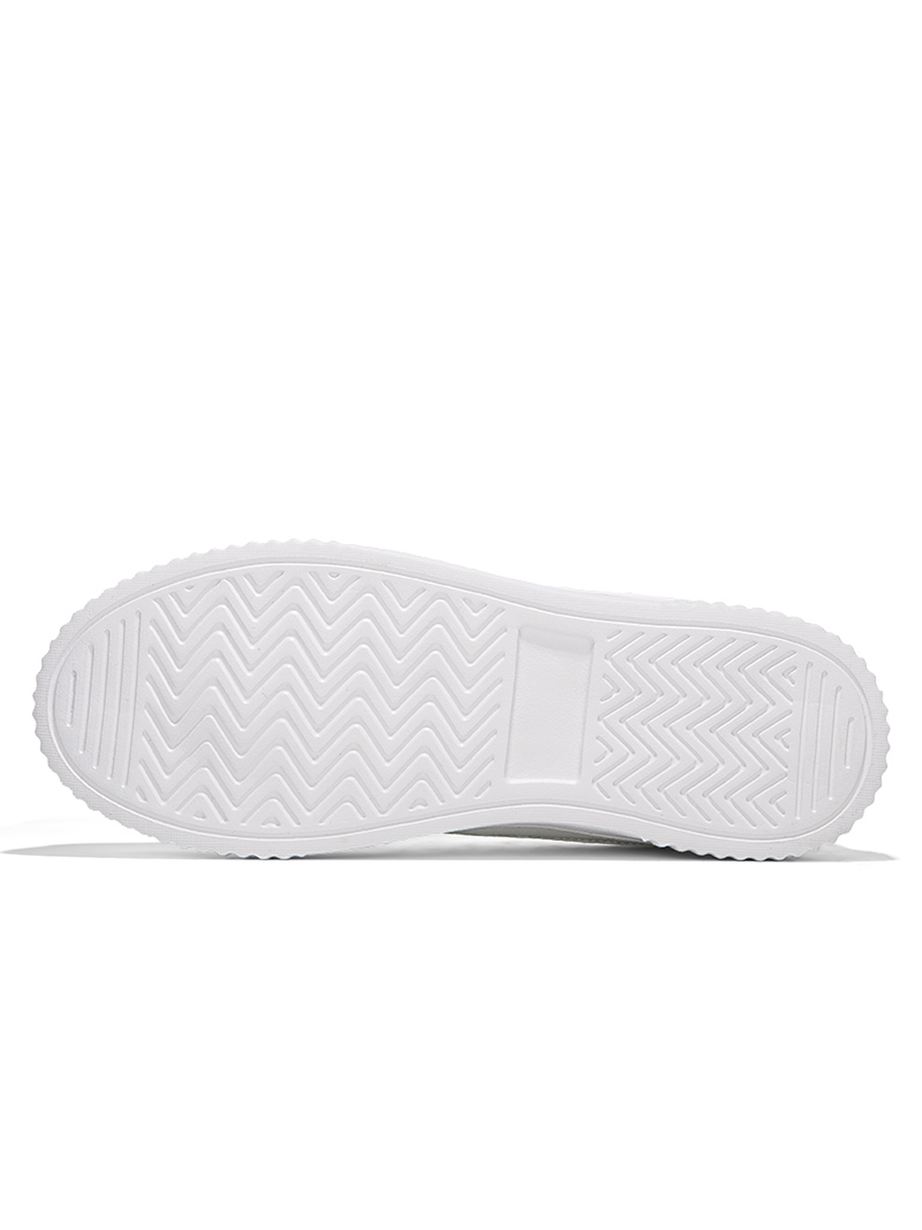 White Plain Lace Ups Sneakers