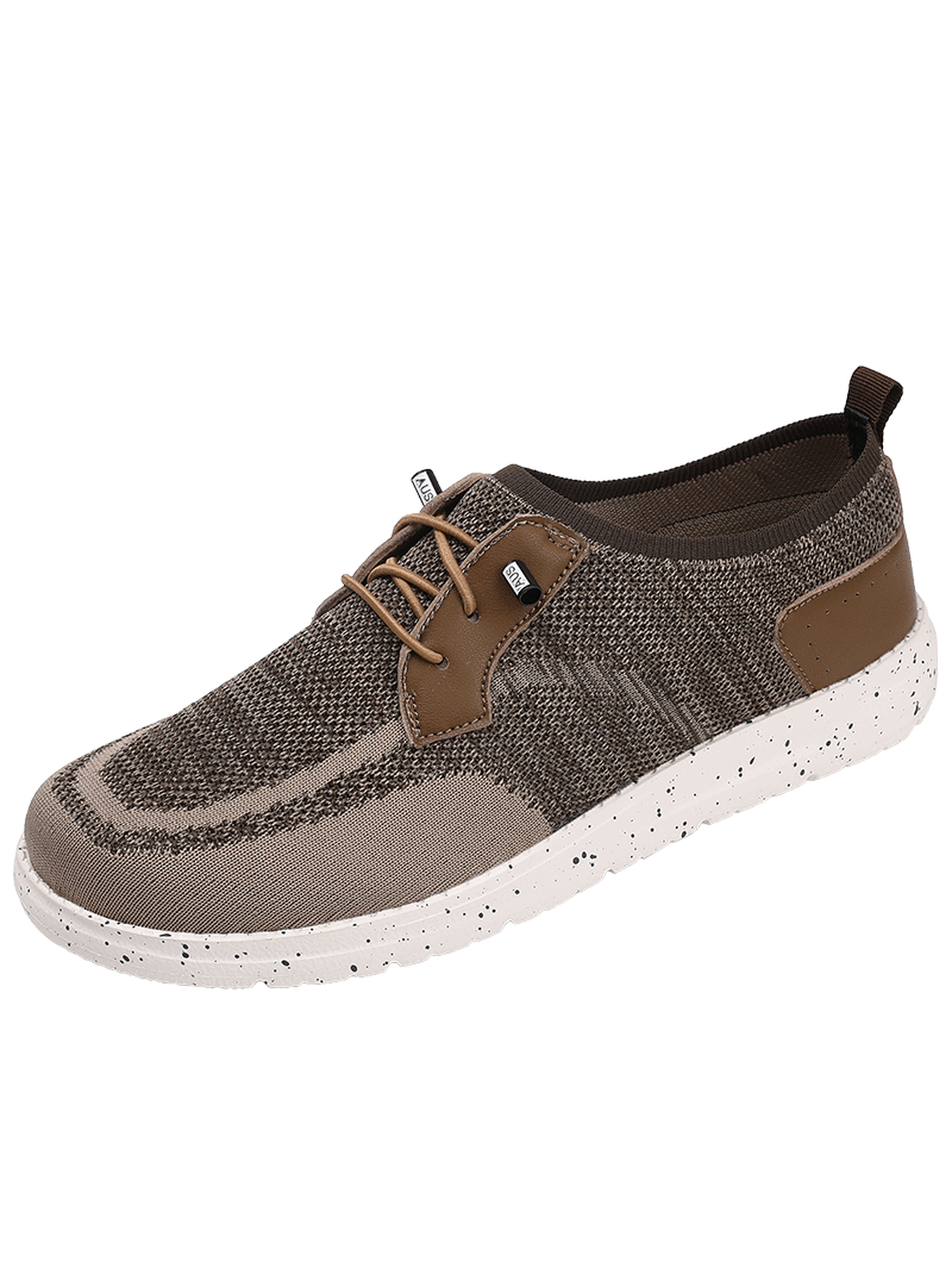 Brown Plain Lace Ups Loafers