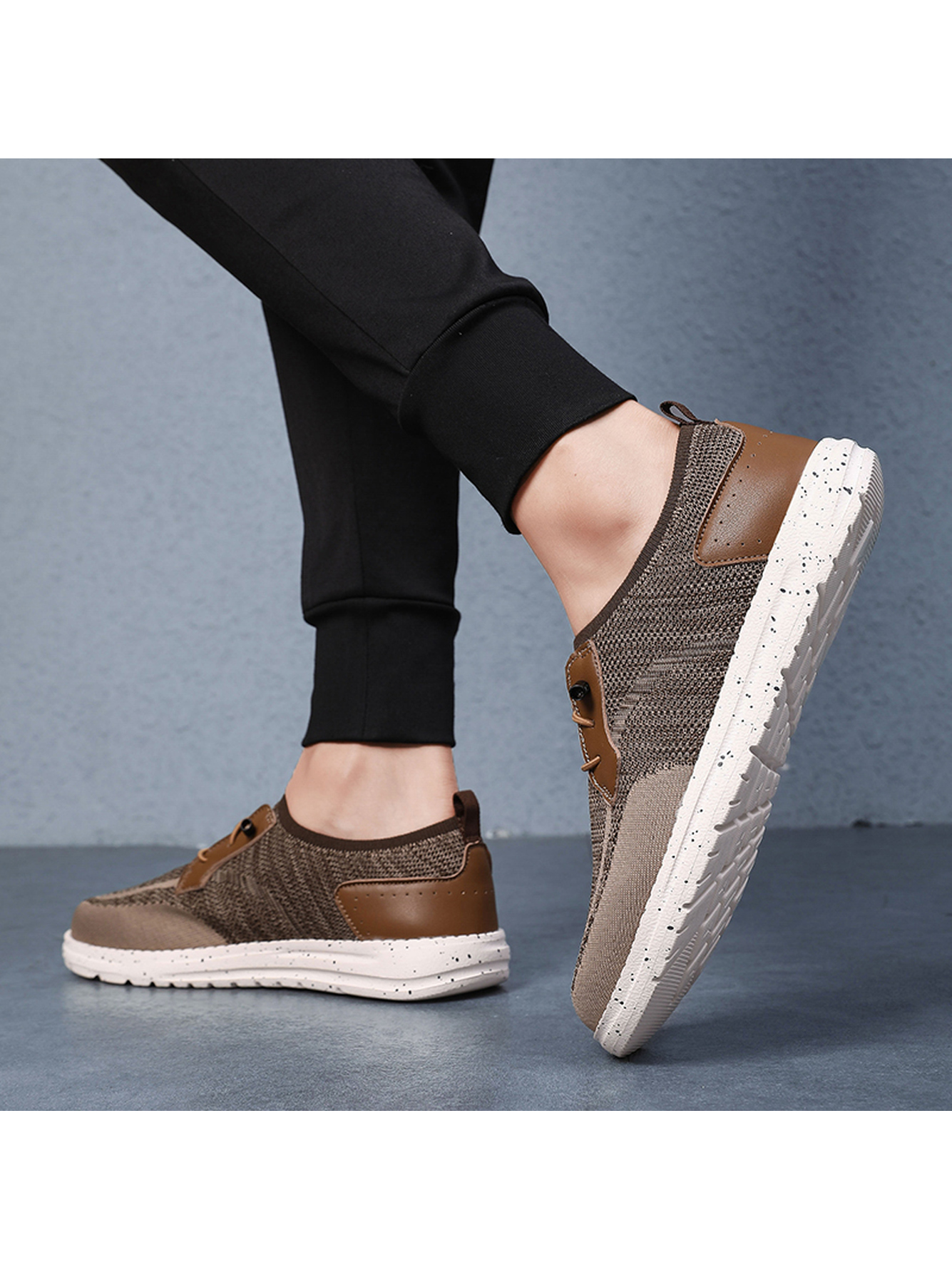 Brown Plain Lace Ups Loafers
