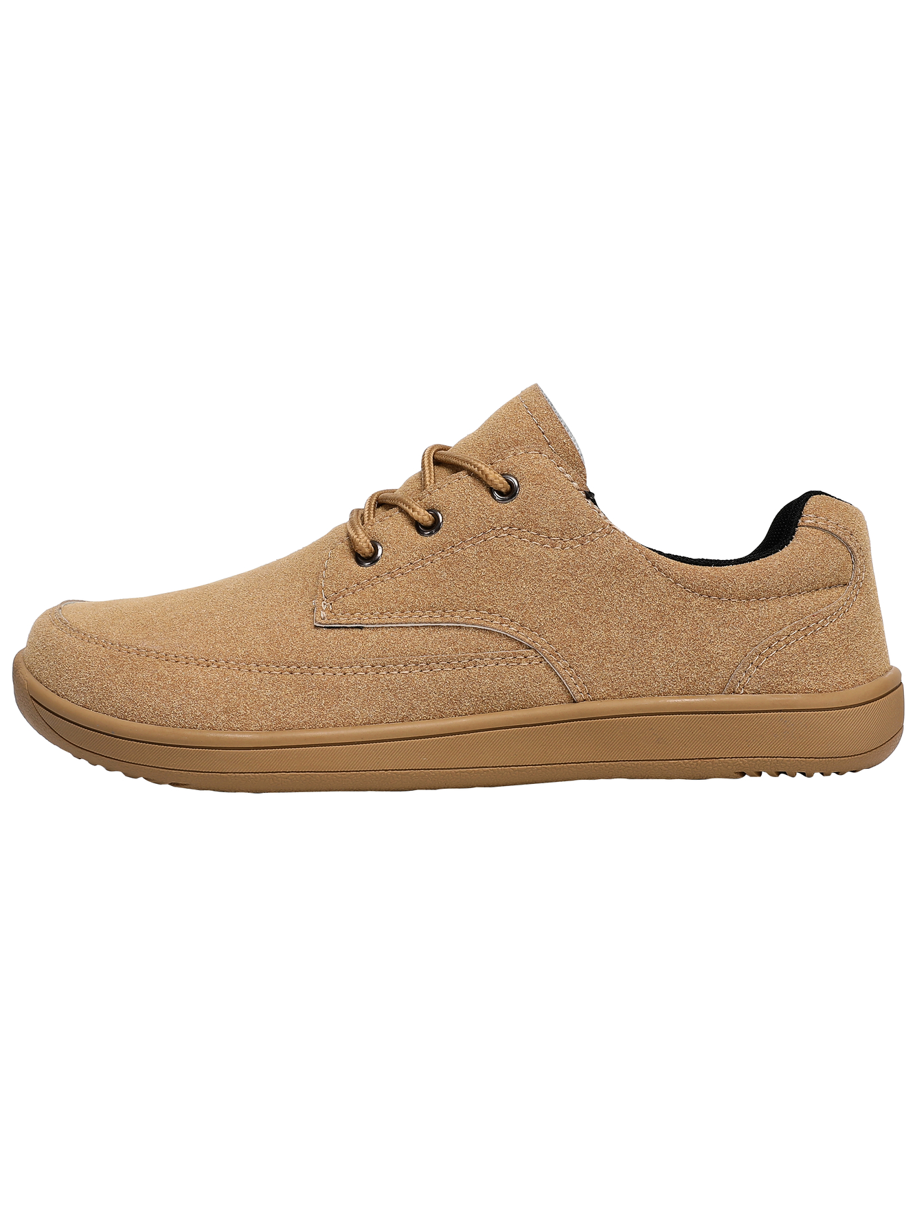 Khaki Plain Lace Ups Sneakers
