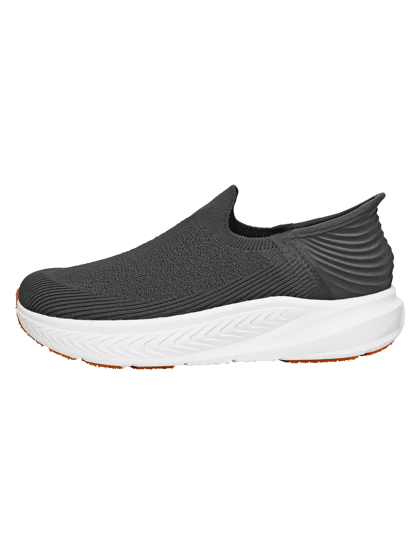 Charcoal Plain Lace Ups Sneakers