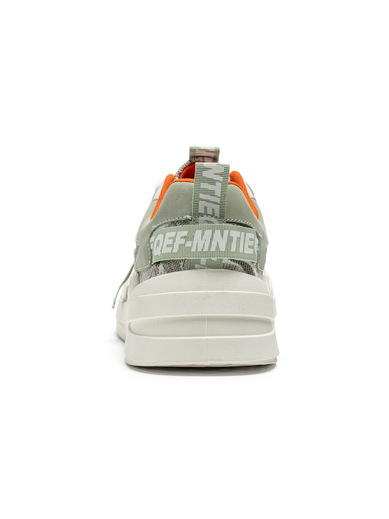 Mens Casual Sneakers with Orange Accents - Comfortable and Stylish