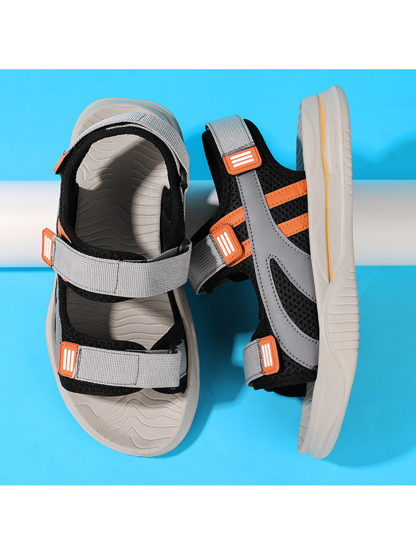 Multi Plain Velcro Sandals