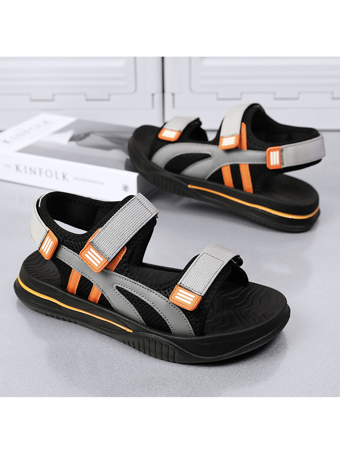 Multi Plain Velcro Sandals