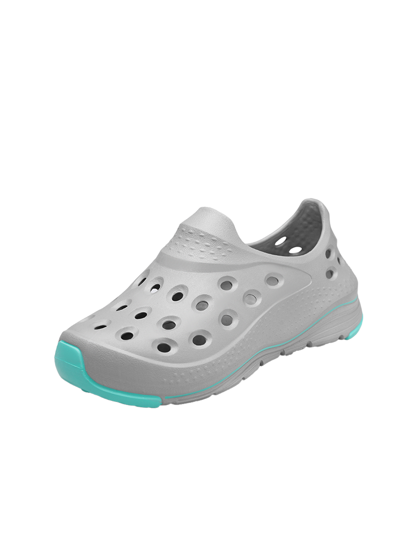 Grey Plain Slip On Sandals