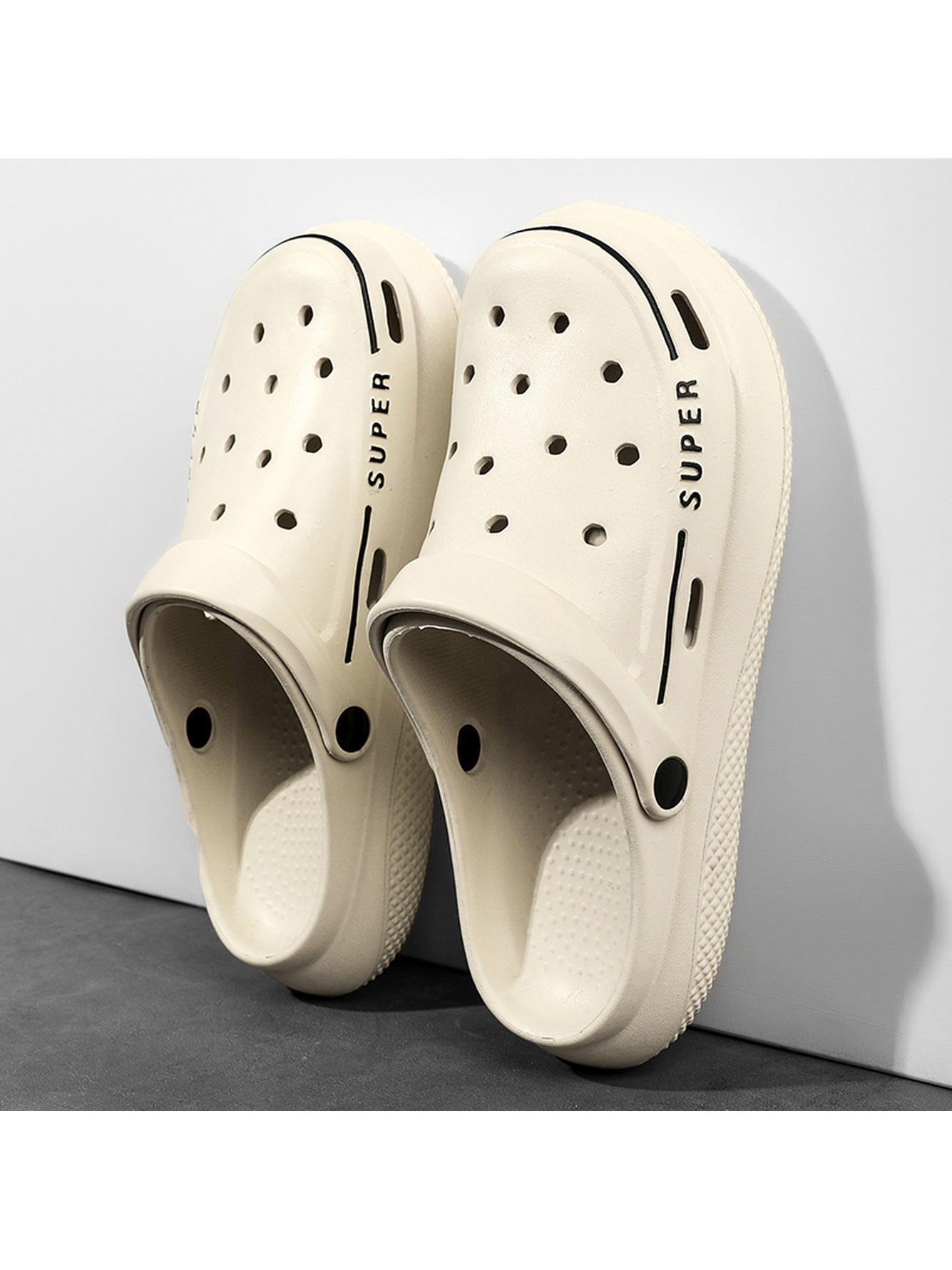 Off White Plain Slip On