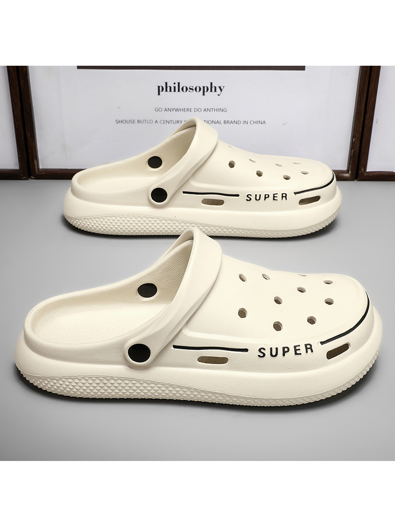 Off White Plain Slip On