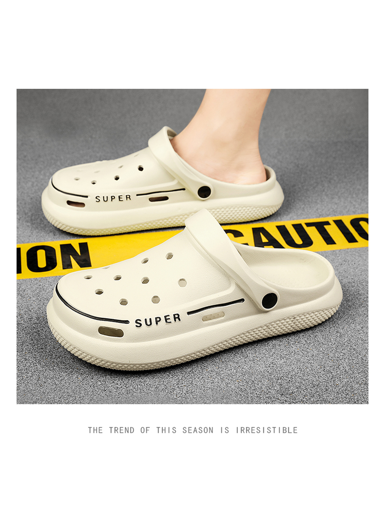 Off White Plain Slip On