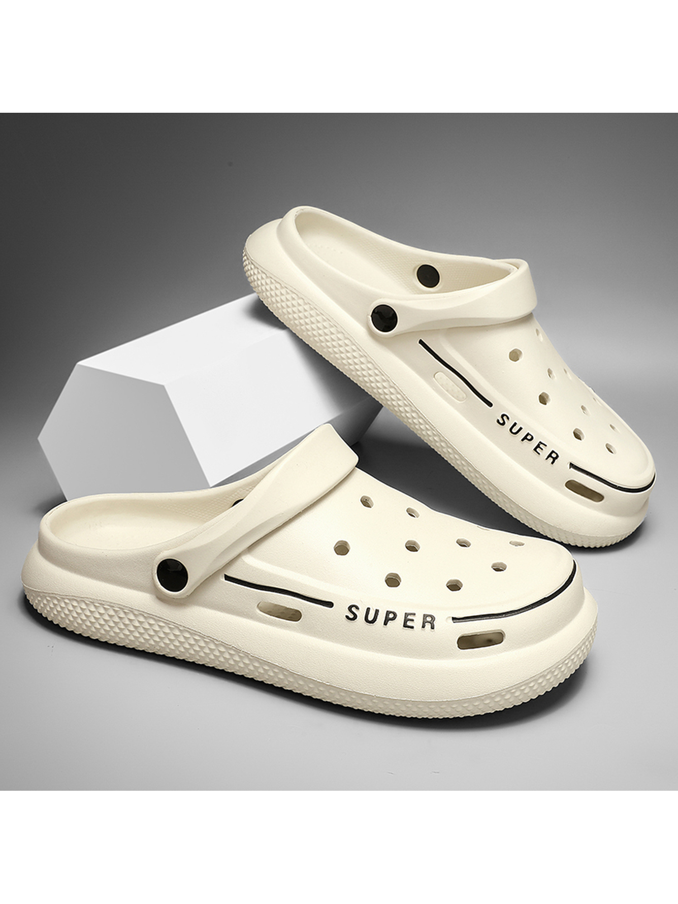 Off White Plain Slip On