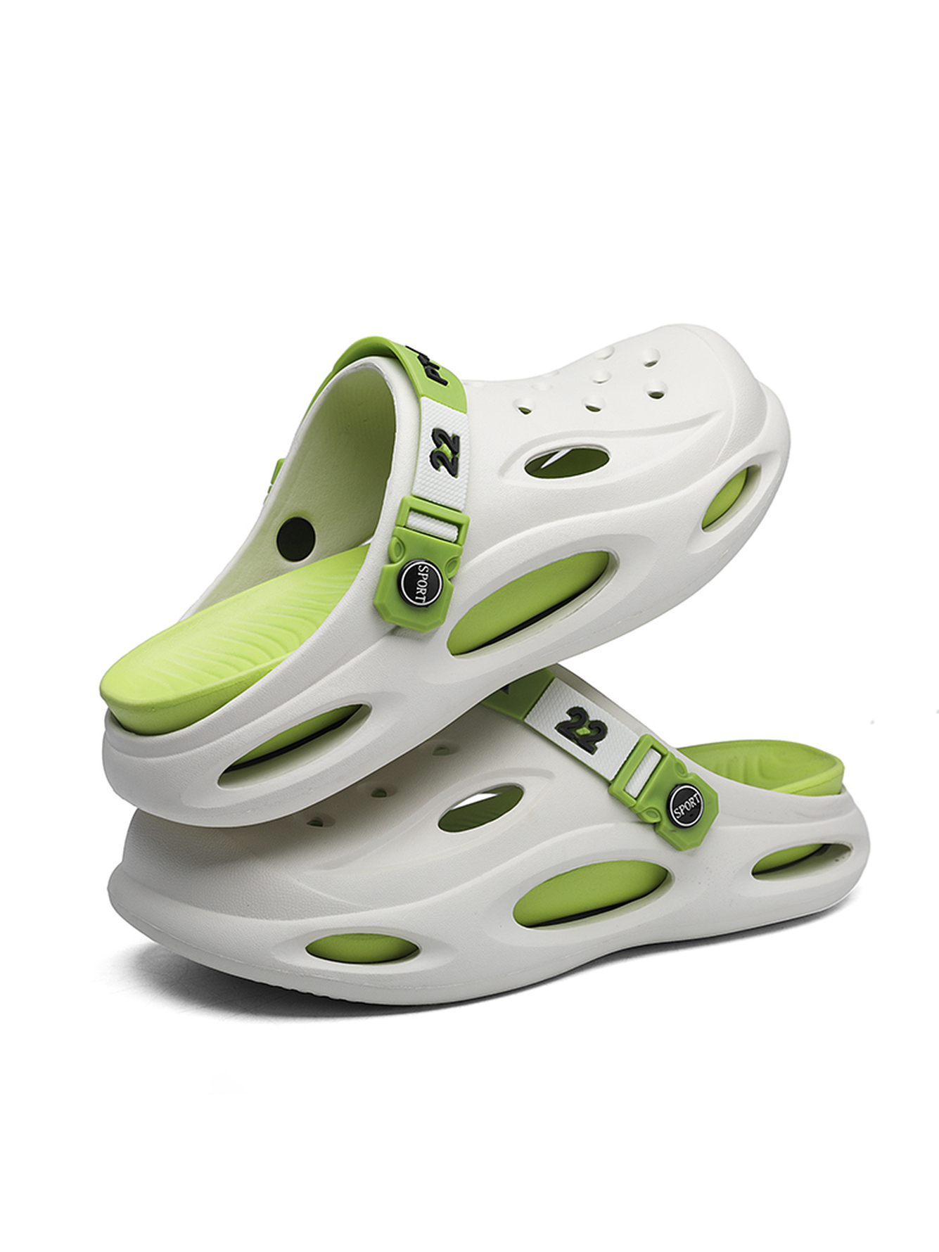 White Plain Slip On Sandals