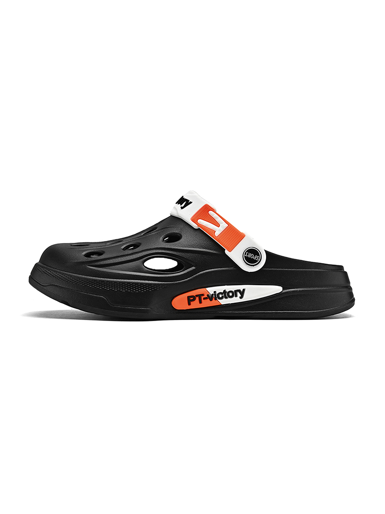 Black Plain Slip On Slides