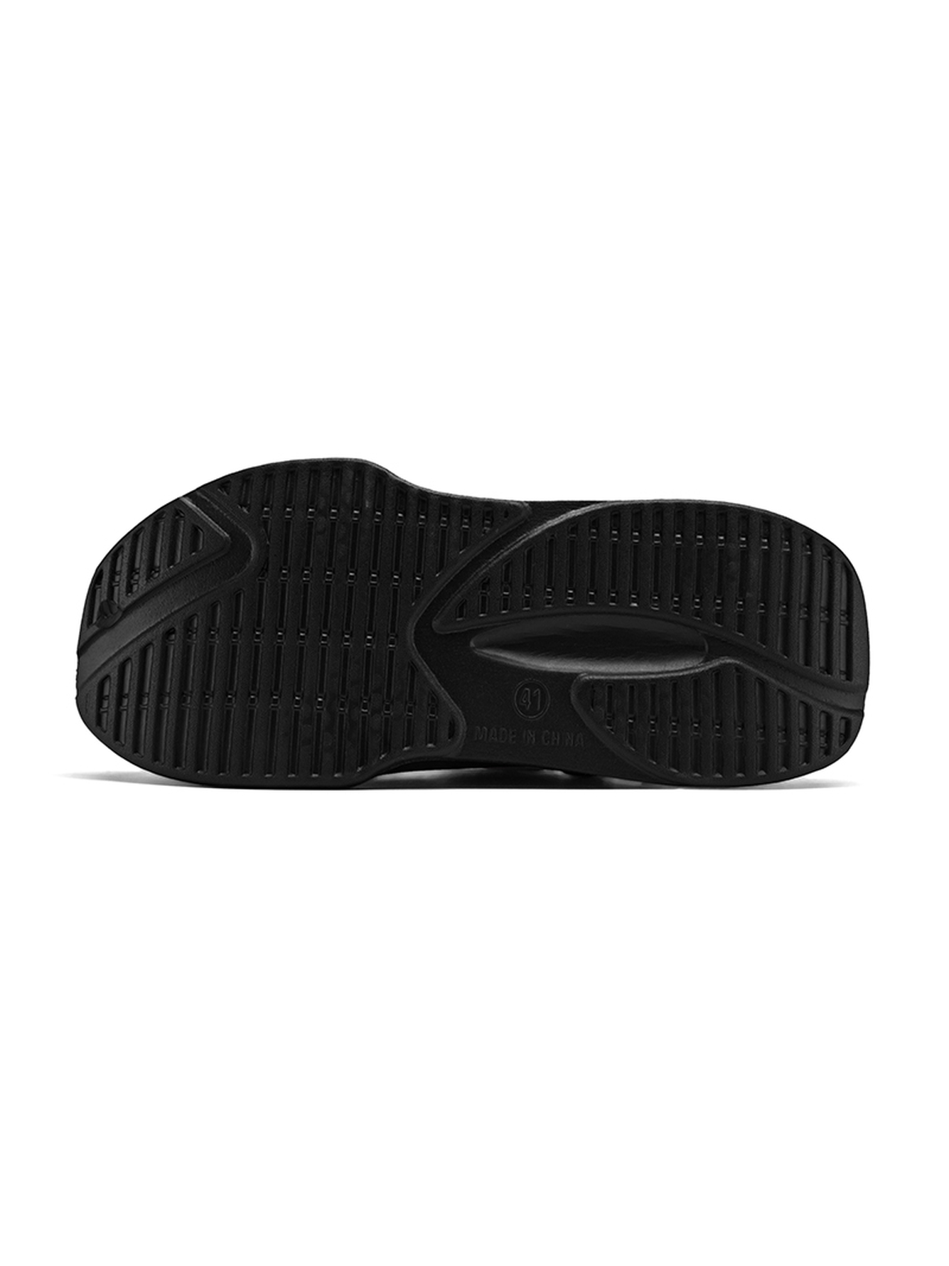 Black Plain Slip On Slides
