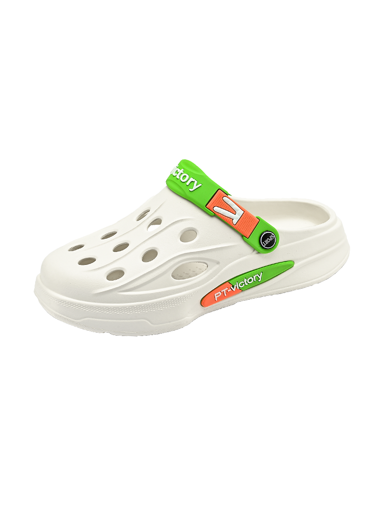 Mens White Comfort Casual Sandals with Sport Strap